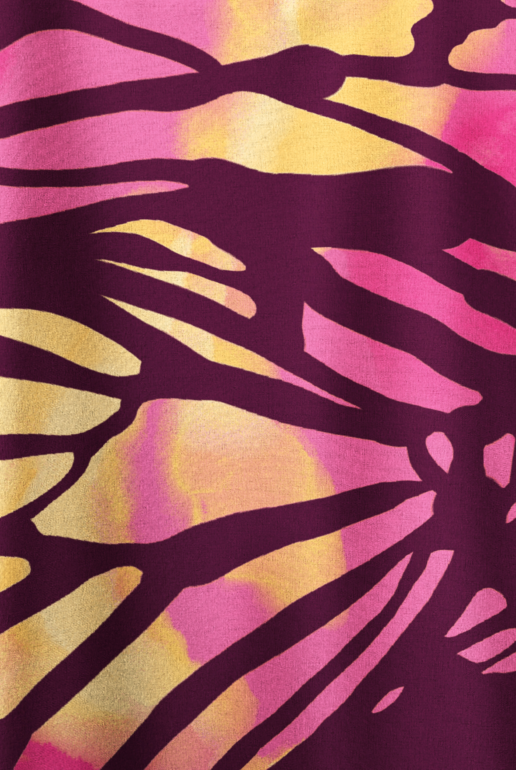 Butter-Soft STRETCH Bold Butterfly Eggplant Women's Dolman Print Scrub Top