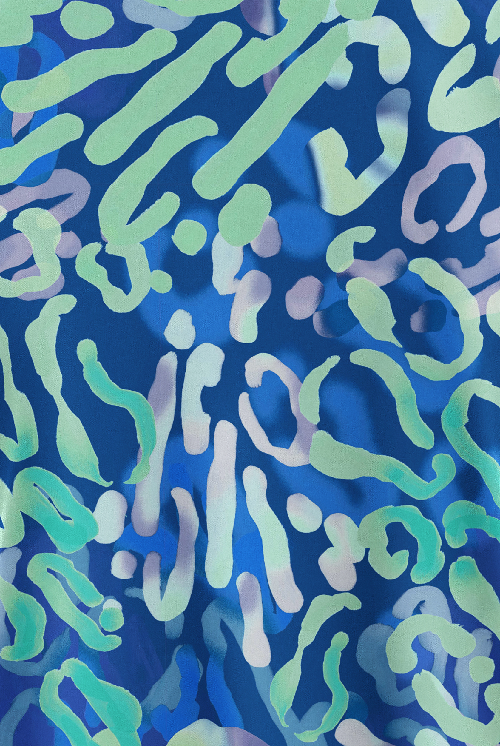 Butter-Soft STRETCH Confetti Time Royal Women's 2-Pocket V-Neck Print Scrub Top