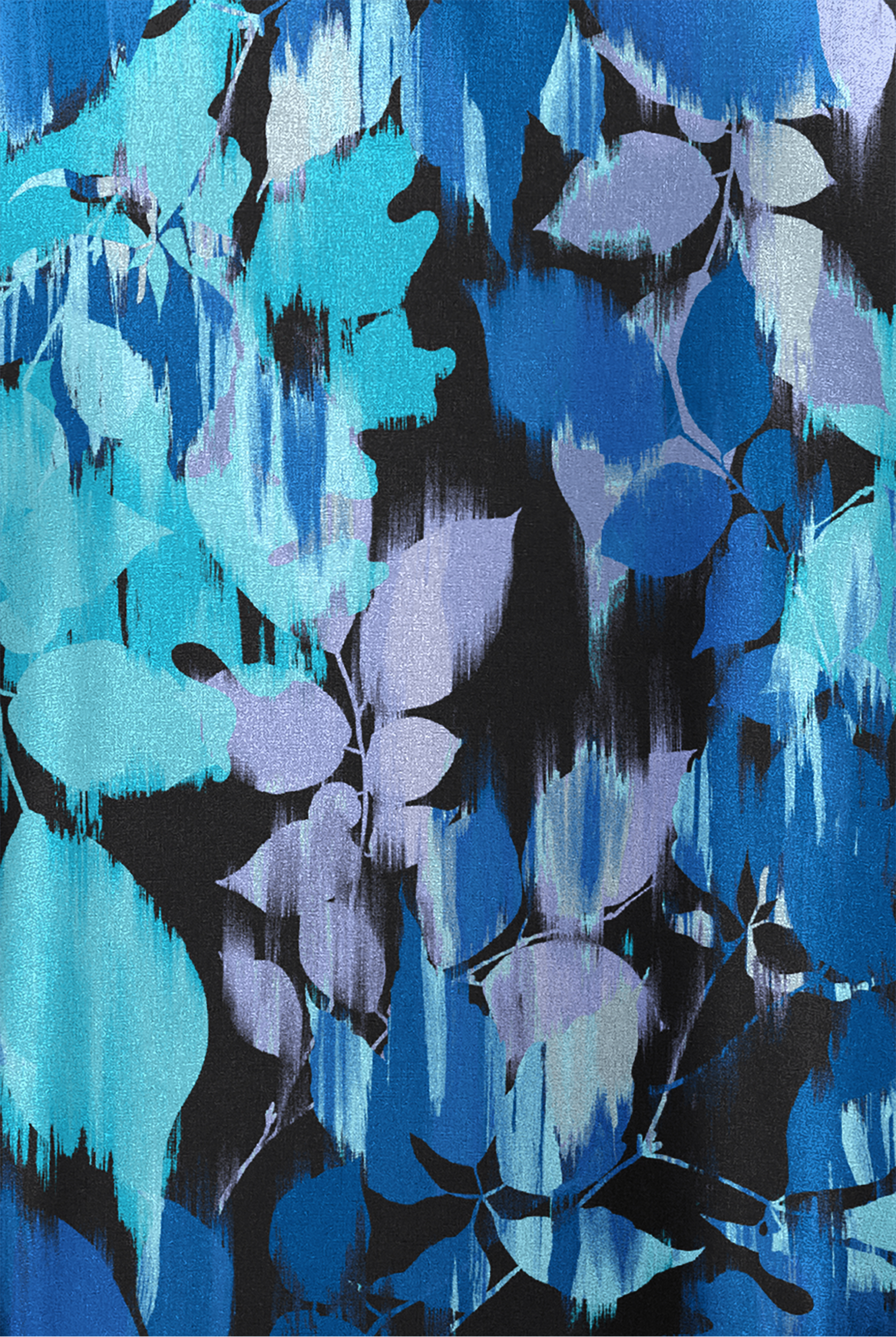 Easy STRETCH Magical Garden Women's 4-Pocket Zip Curved Neck Print Scrub Top