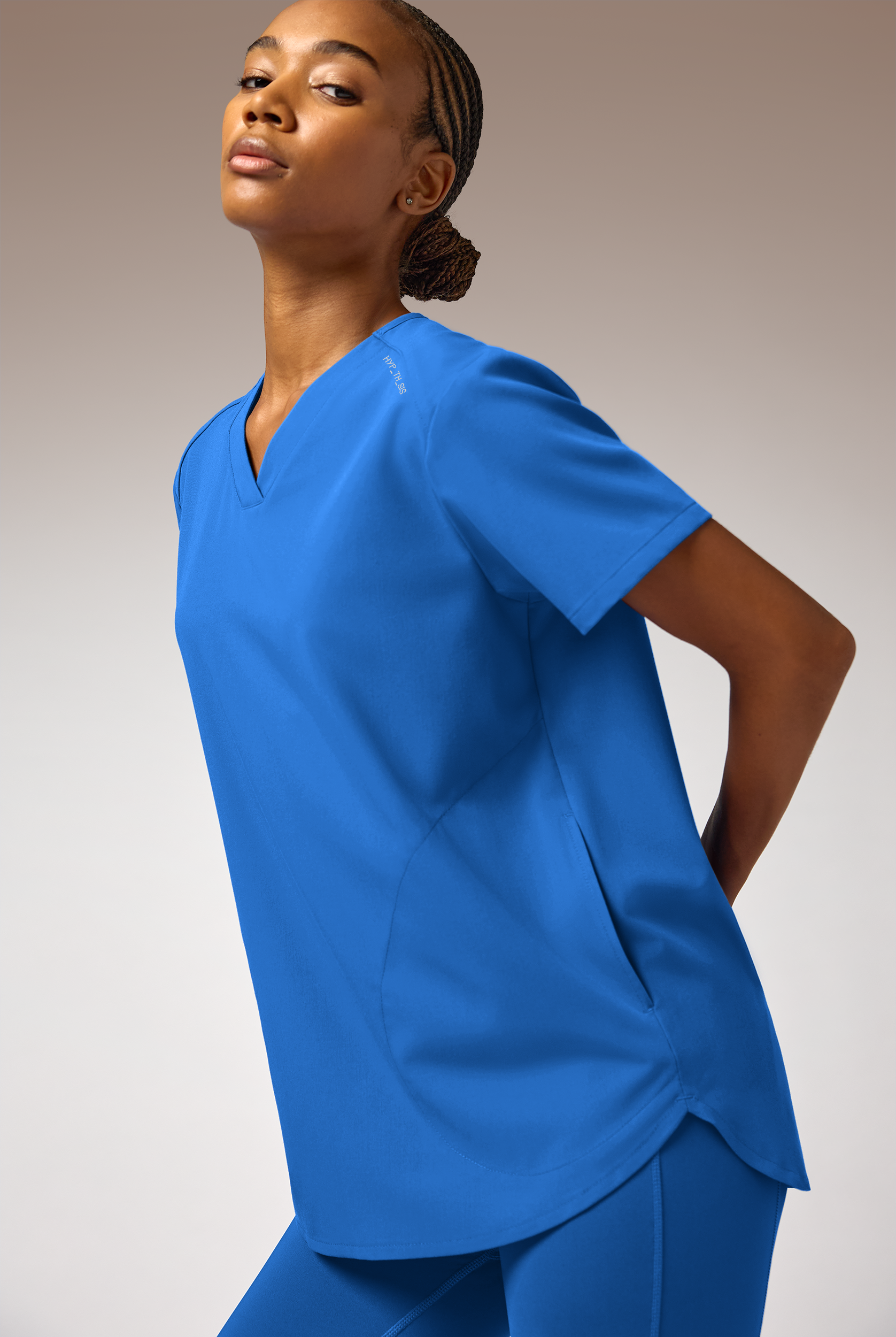 Hypothesis Beta V-Shell Women's 2-Pocket Relaxed Fit Tunic Scrub Top