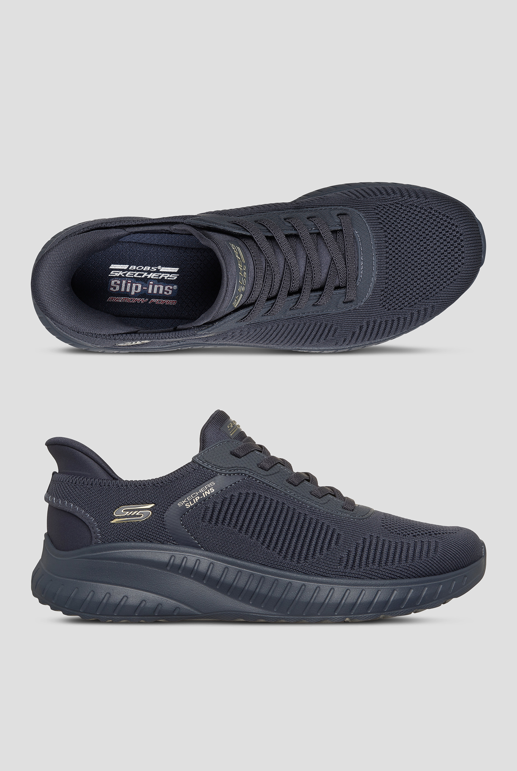 Zapatillas deportivas Skechers Bobs Sport Dark Navy Slip-Ins Bungee Mesh con cordones para mujer