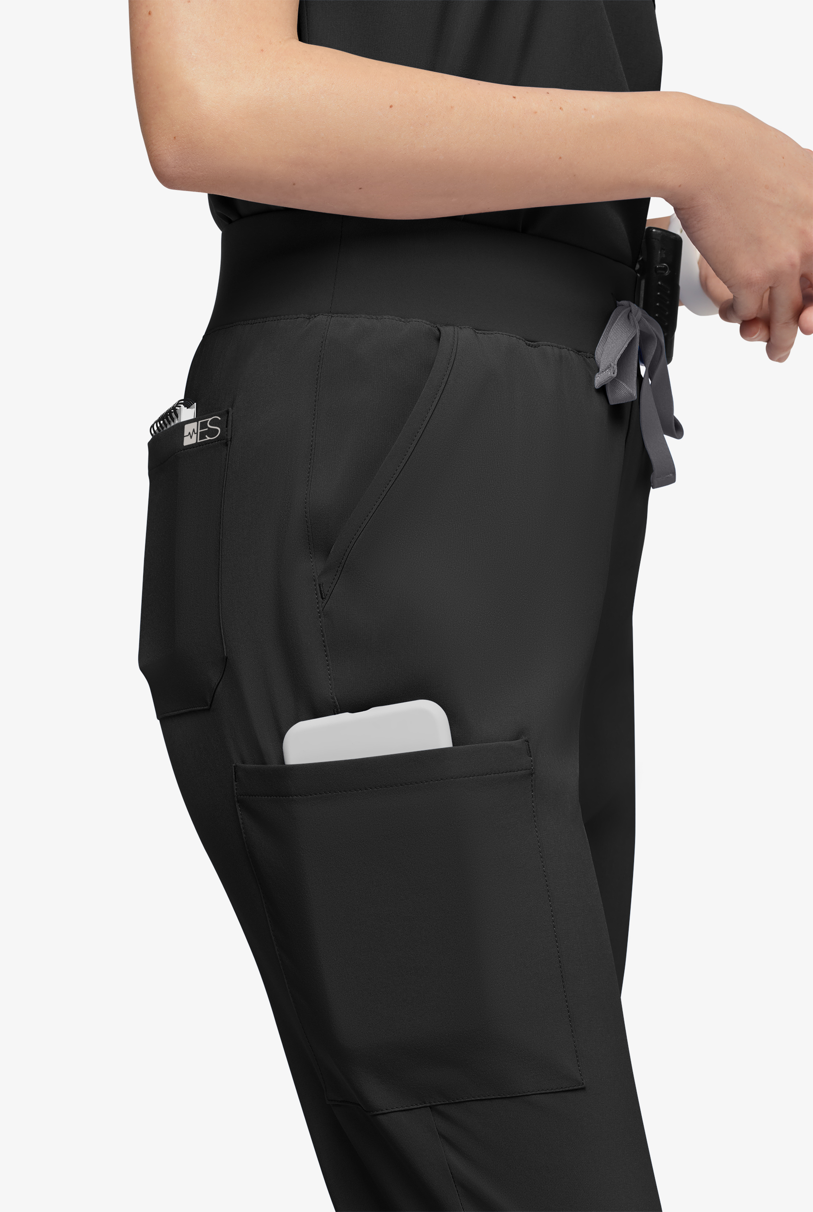 Easy STRETCH Olivia Women's 7-Pocket Slim Leg Jogger Scrub Pants - Petite