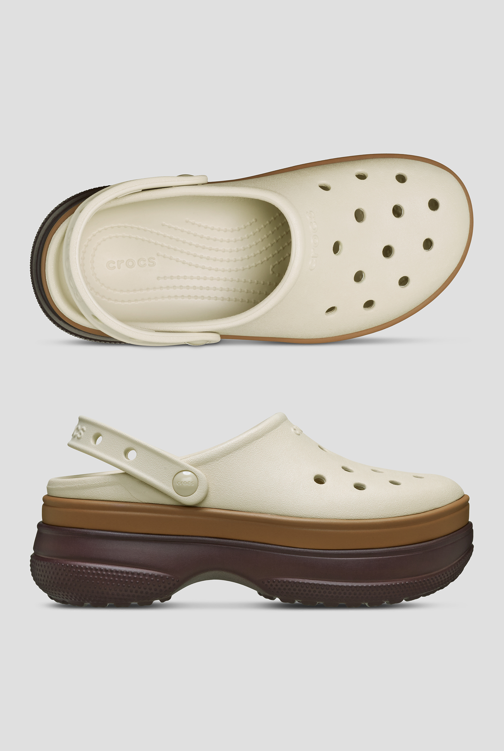 Crocs&trade; Women's Mocha Classic Stacked Clog