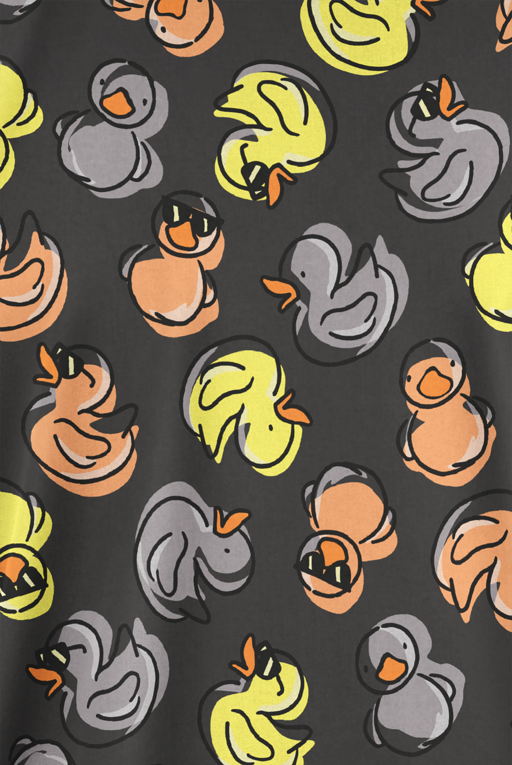 Butter-Soft Originals Lucy Duck Pewter Women's 2-Pocket V-Neck Print Scrub Top