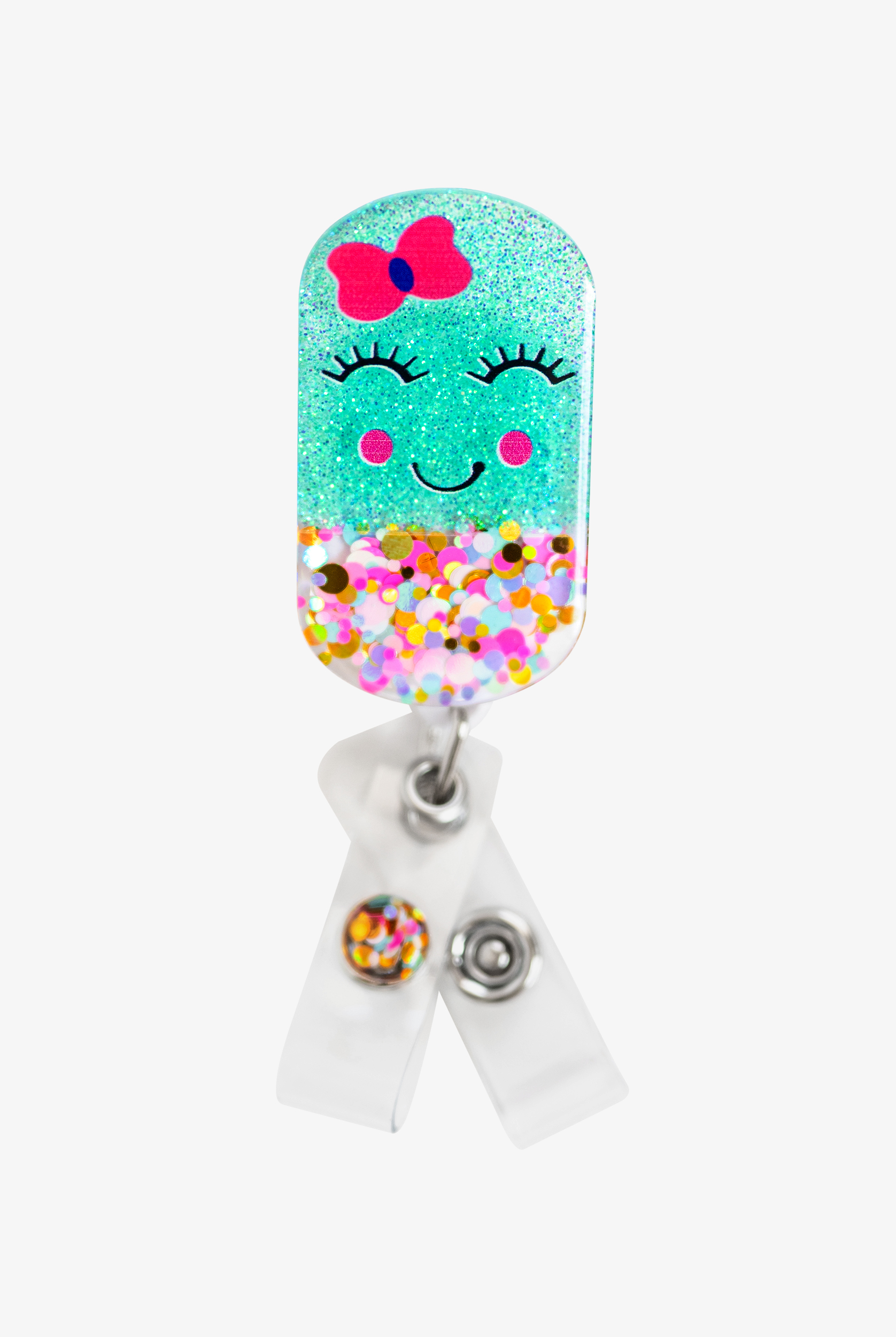 Outside the Box Pill Glitterific ID Badge Holder