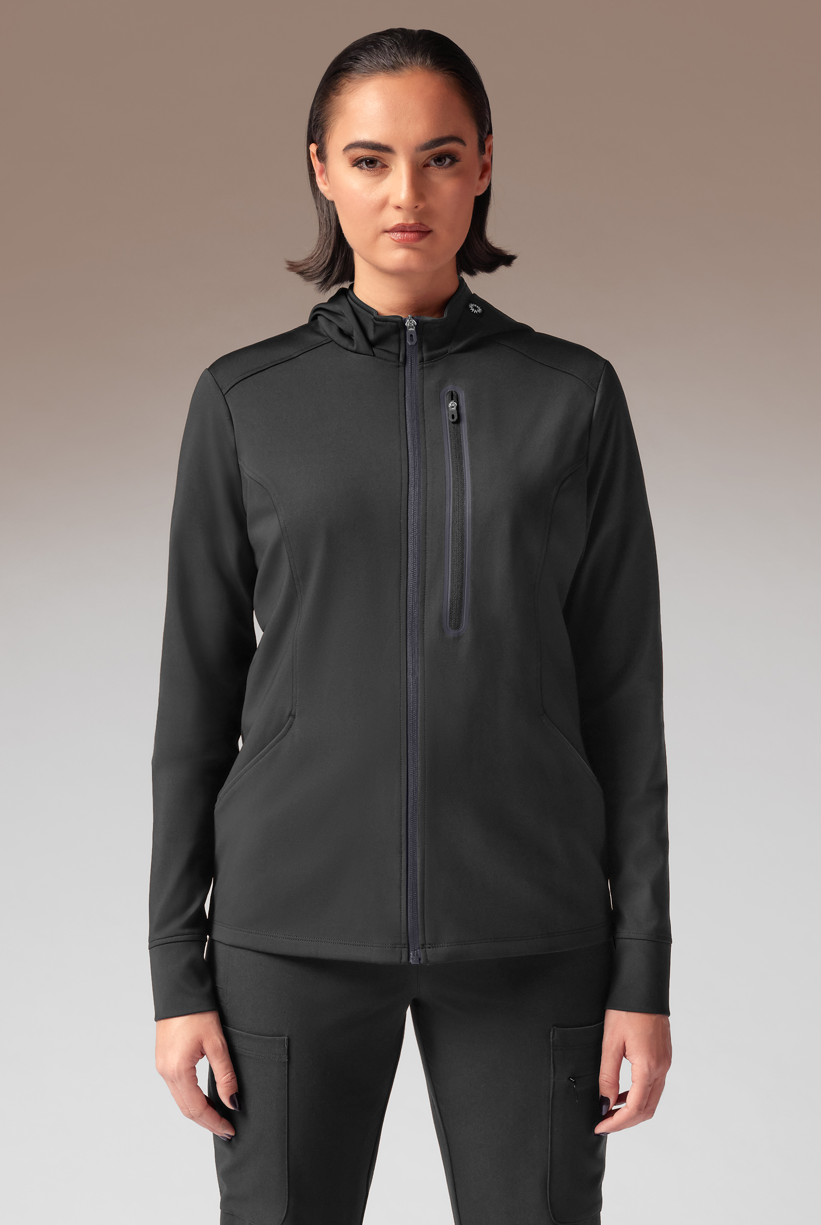 Hypothesis Super-Dermal Women&rsquo;s Zip Front Multi-Pocket Scrub Jacket