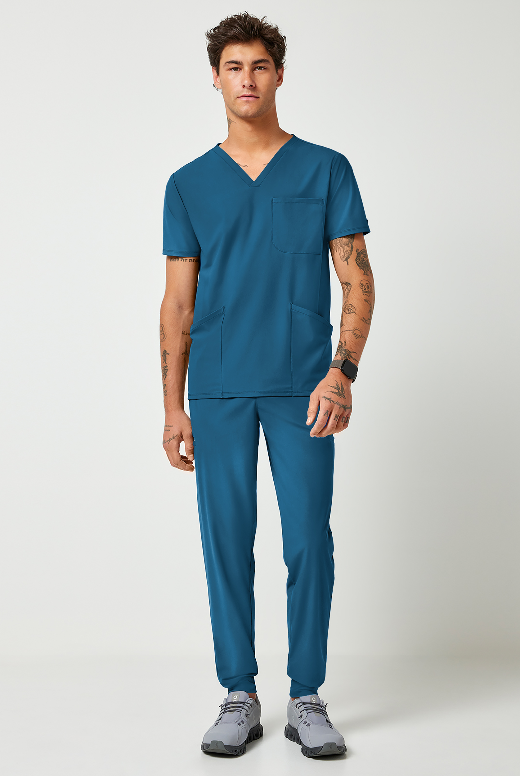 Infinity Pursuit Men's 3-Pocket STRETCH V-Neck Scrub Top