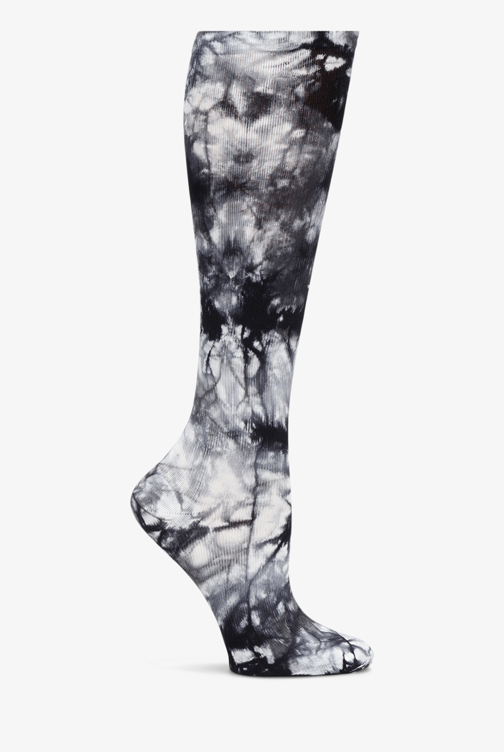 Calcetines de compresi&oacute;n extra anchos Nurse Mates Grey Tie Dye para mujer - 12-14 mmHg