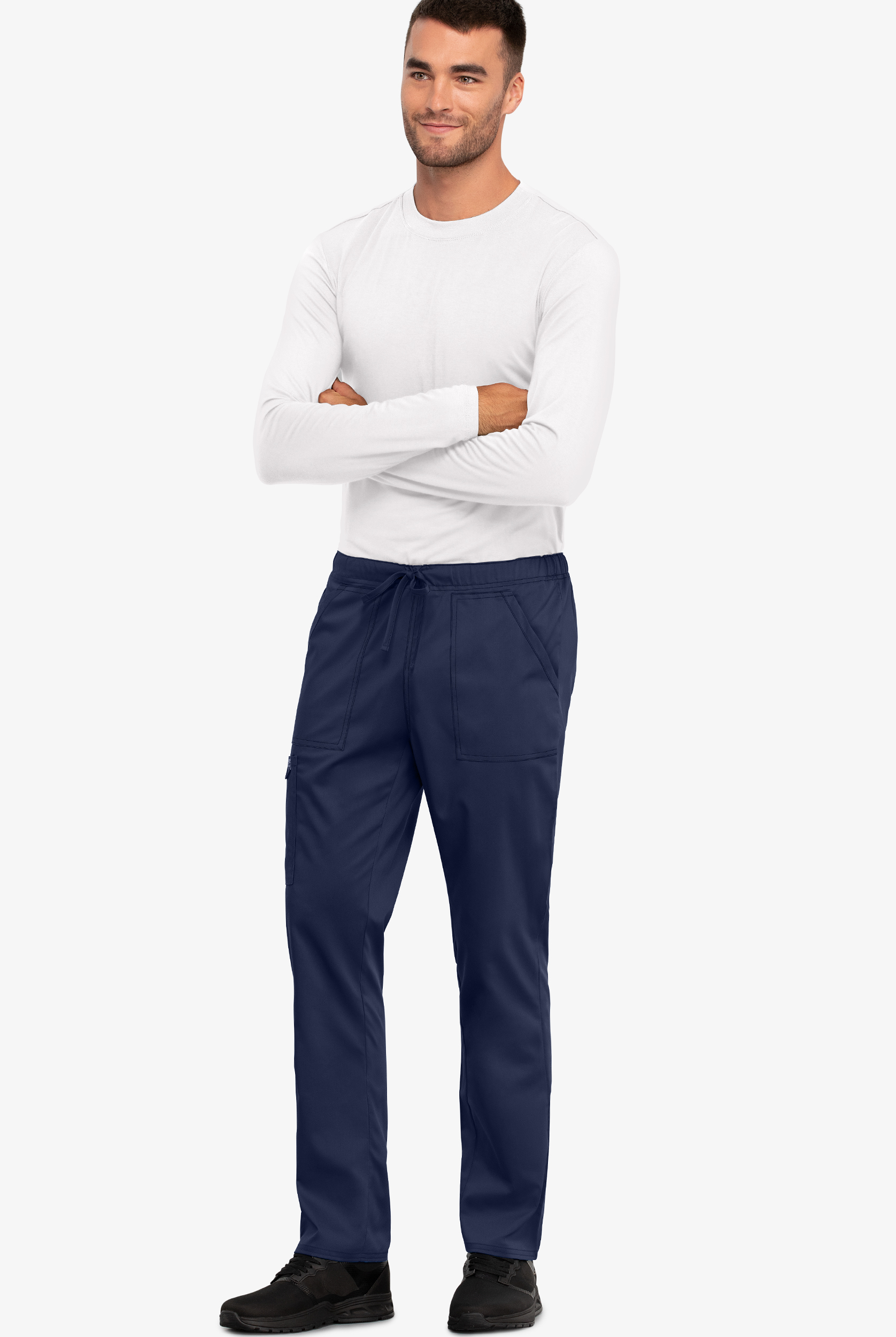 Cherokee Workwear Revolution Unisex 4-Pocket STRETCH Drawstring Cargo Scrub Pants - Short