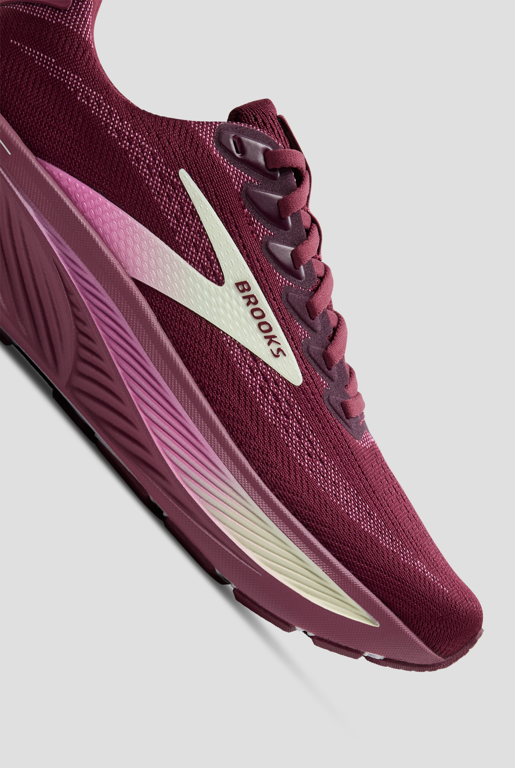 Zapatillas deportivas Brooks Ghost 17 Burgundy/Pink/Green con cordones para mujer