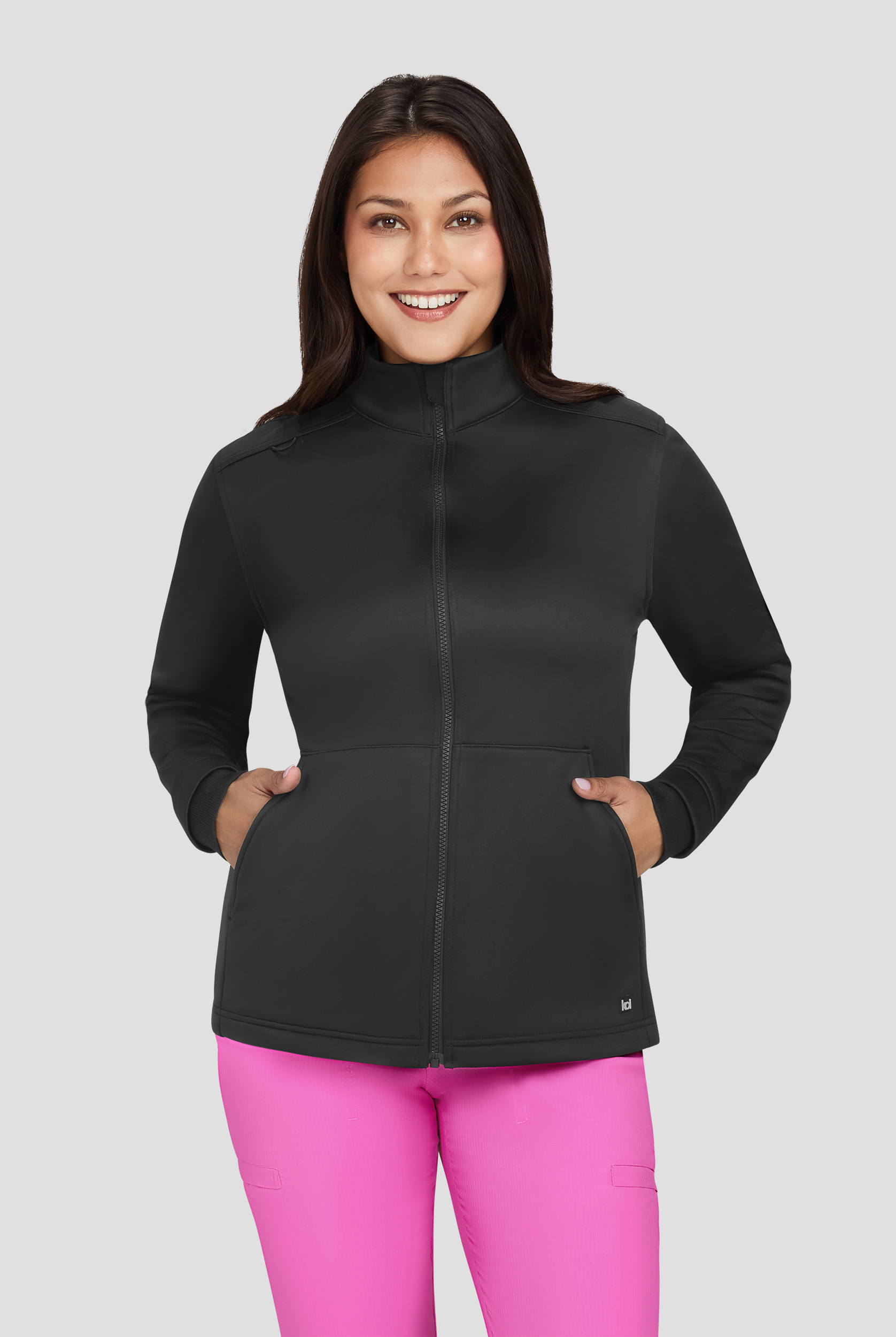 koi Essentials Jaqueline Women's 3-Pocket Zip Front Scrub Jacket
