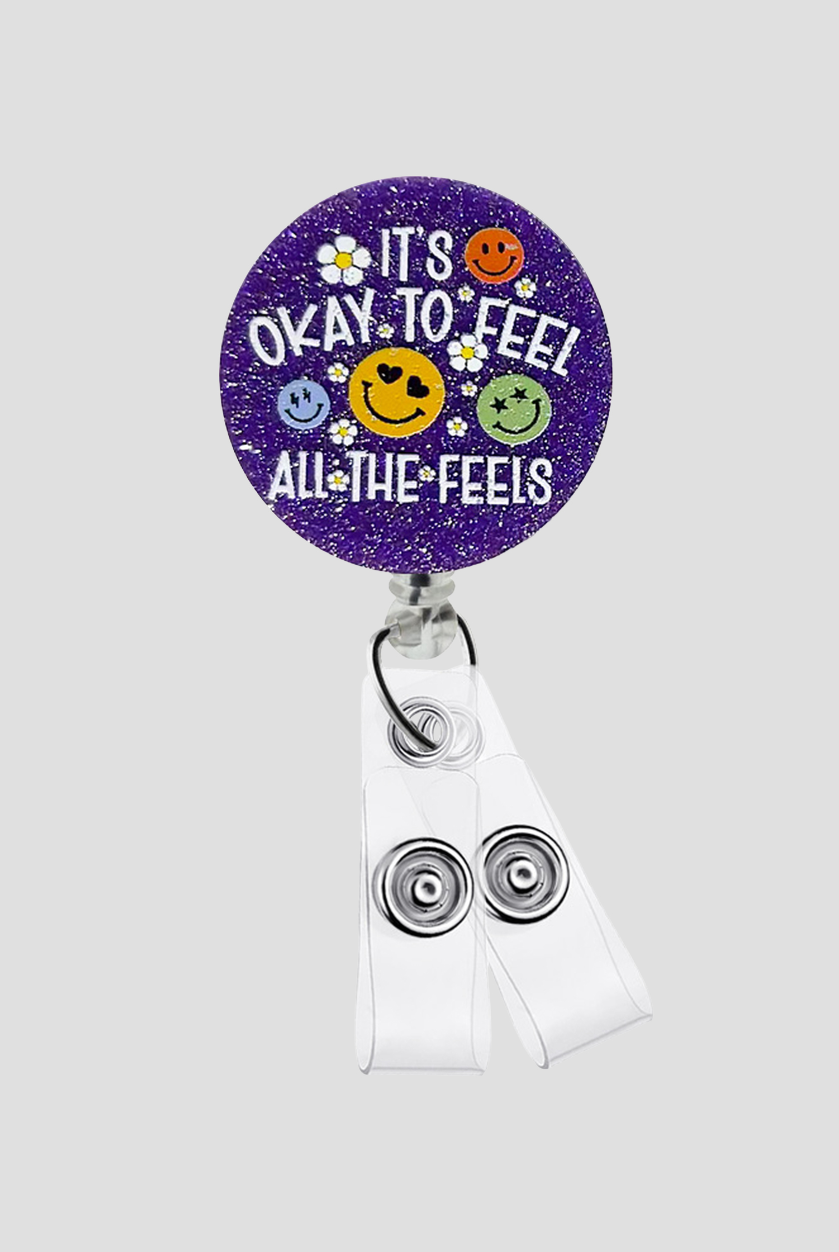Outside the Box Acrylic It's Okay to Feel All the Feels ID Badge Holder