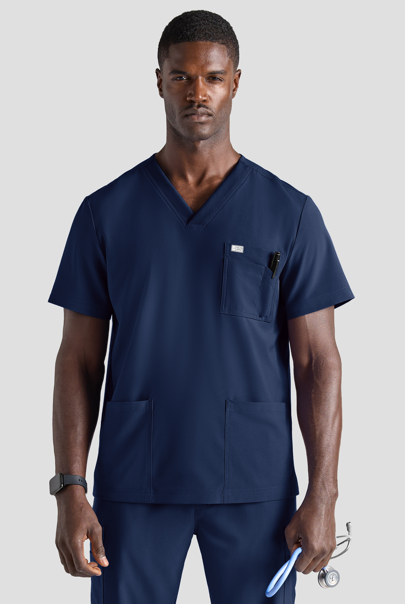 Easy STRETCH Noah Men's 6-Pocket V-Neck Scrub Top