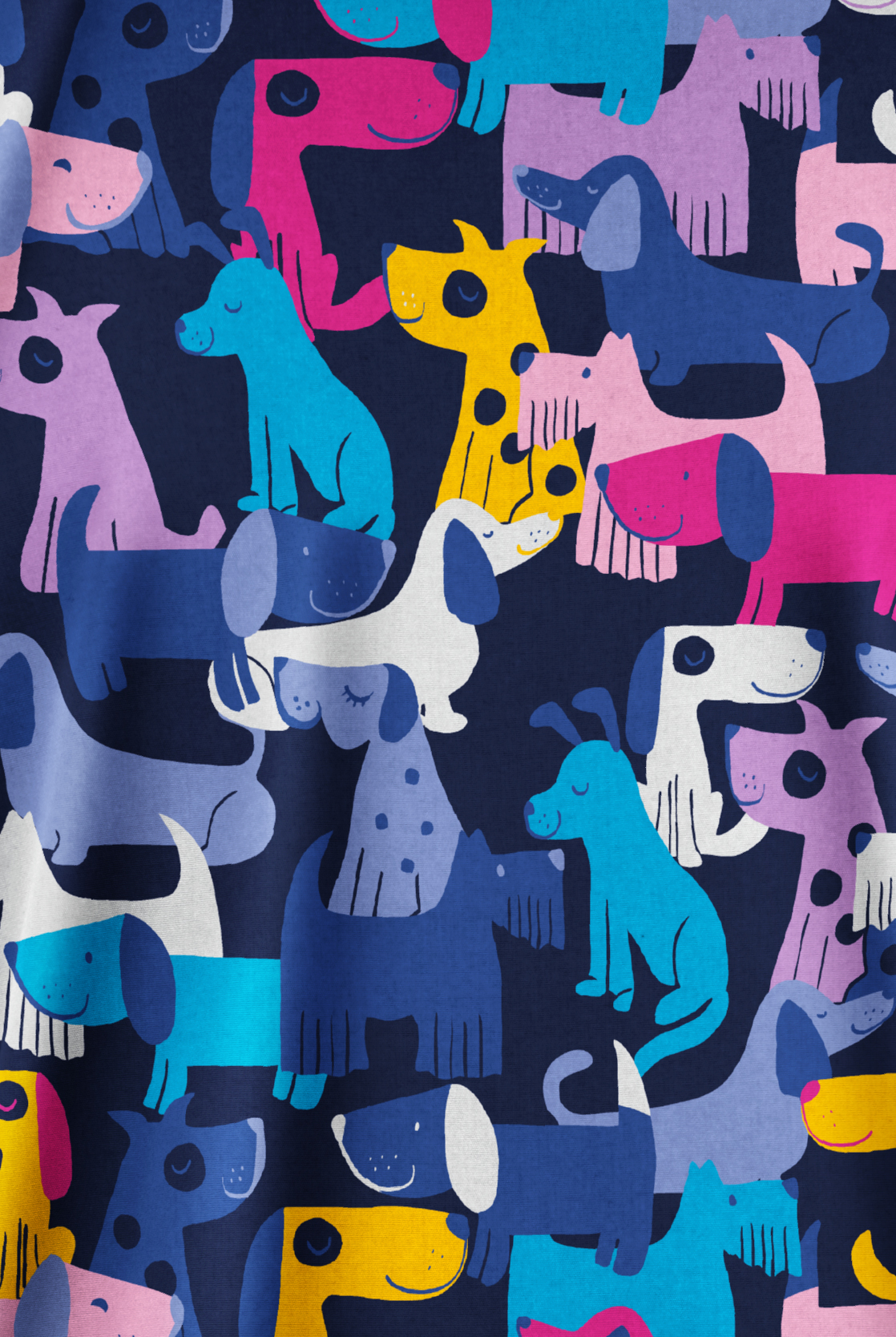 Butter-Soft Originals Playful Paws Nawy Women's 2-Pocket V-Neck Print Scrub Top