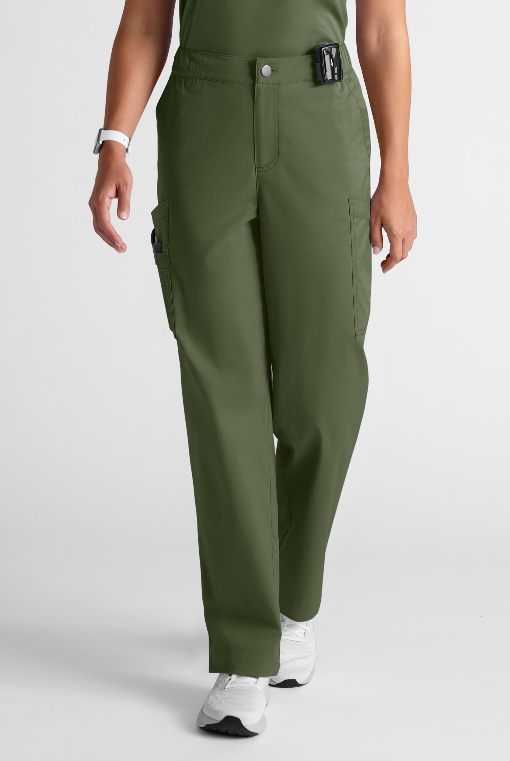 Butter-Soft STRETCH Women's 10-Pocket Straight Leg Cargo Scrub Pants