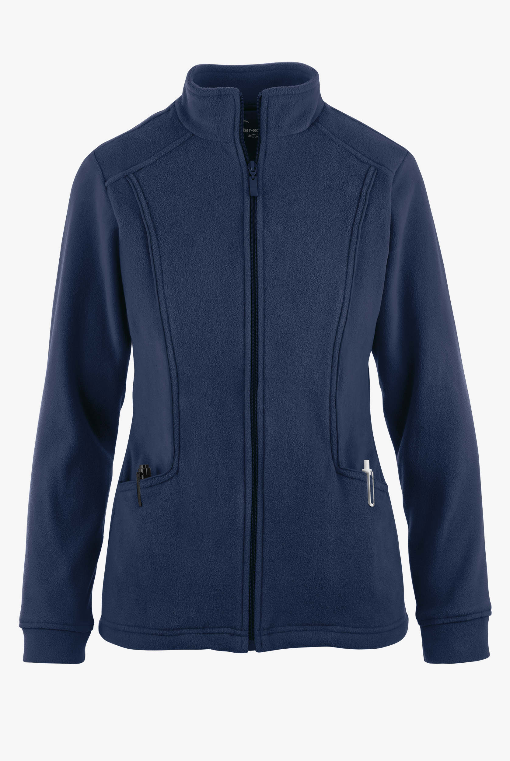 Butter-Soft STRETCH Women's 2-Pocket Zip Front Fleece Scrub Jacket