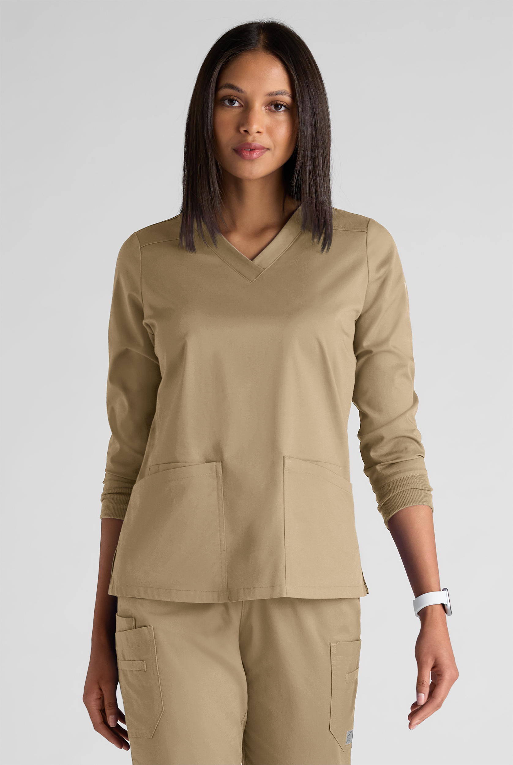 Butter-Soft STRETCH Women's 5-Pocket 3/4" Sleeve V-Neck Scrub Top