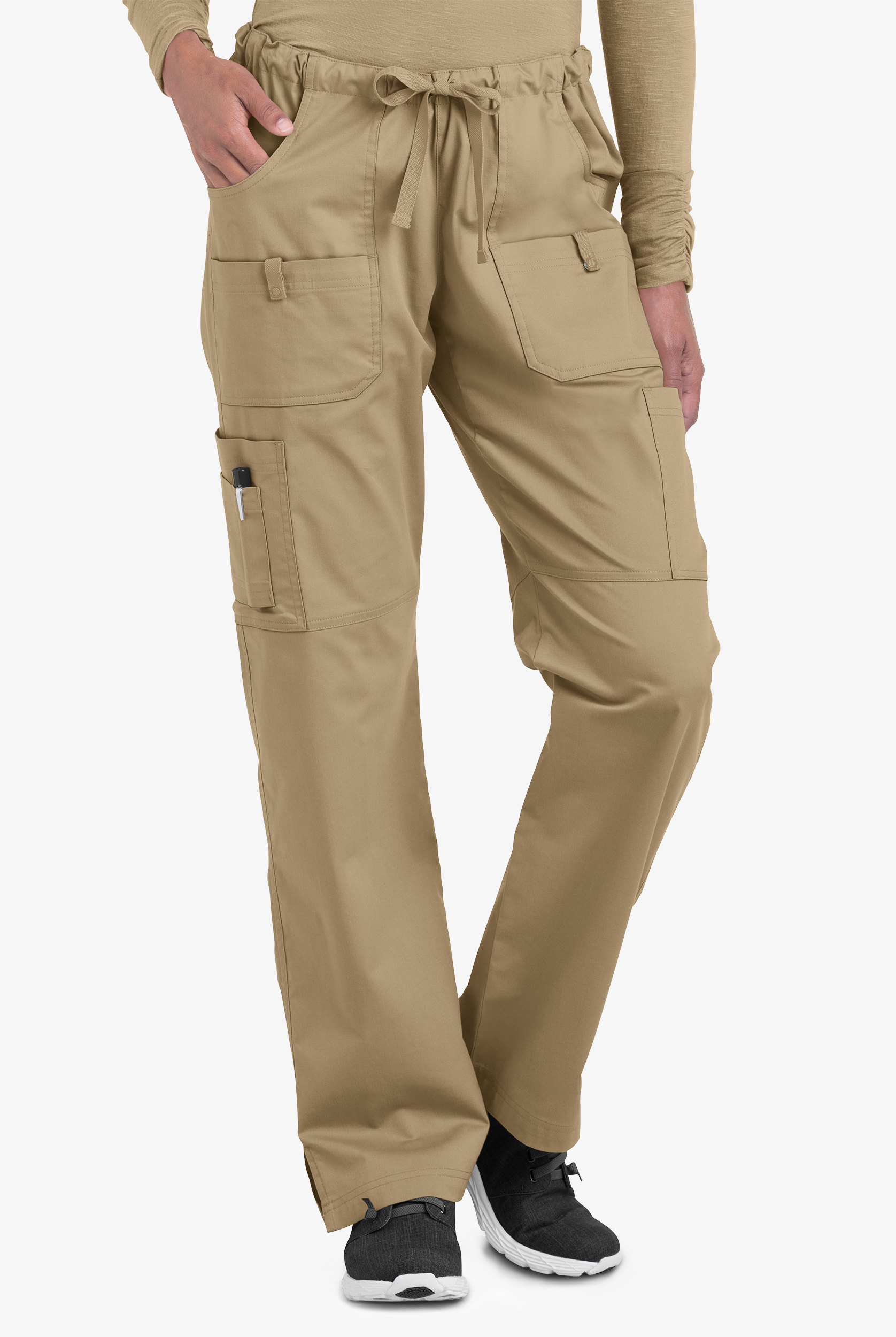 Butter-Soft STRETCH Women's 10-Pocket Drawstring Scrub Pants