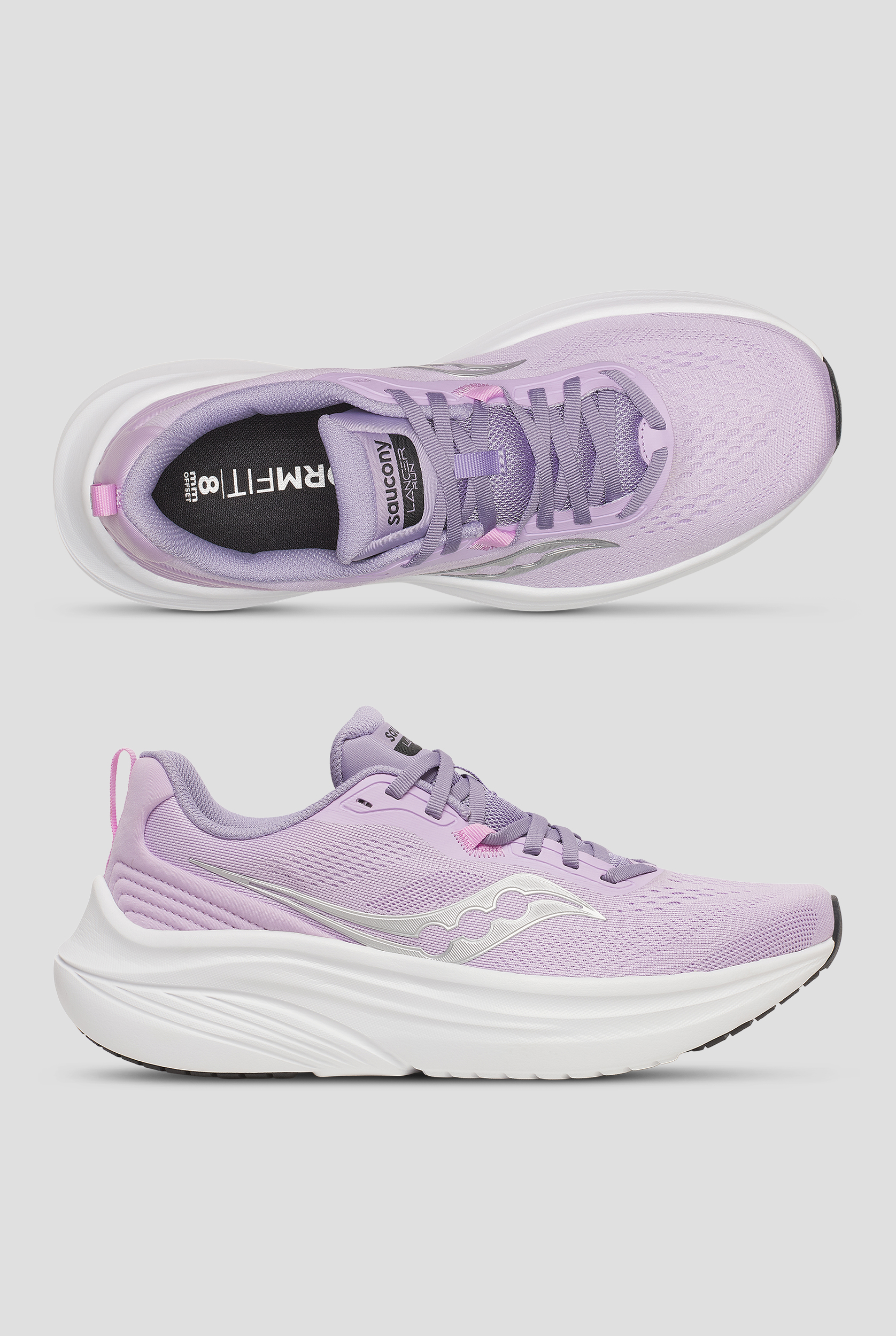Zapatillas deportivas Saucony Lancer Run Viola / Orchid con cordones para mujer