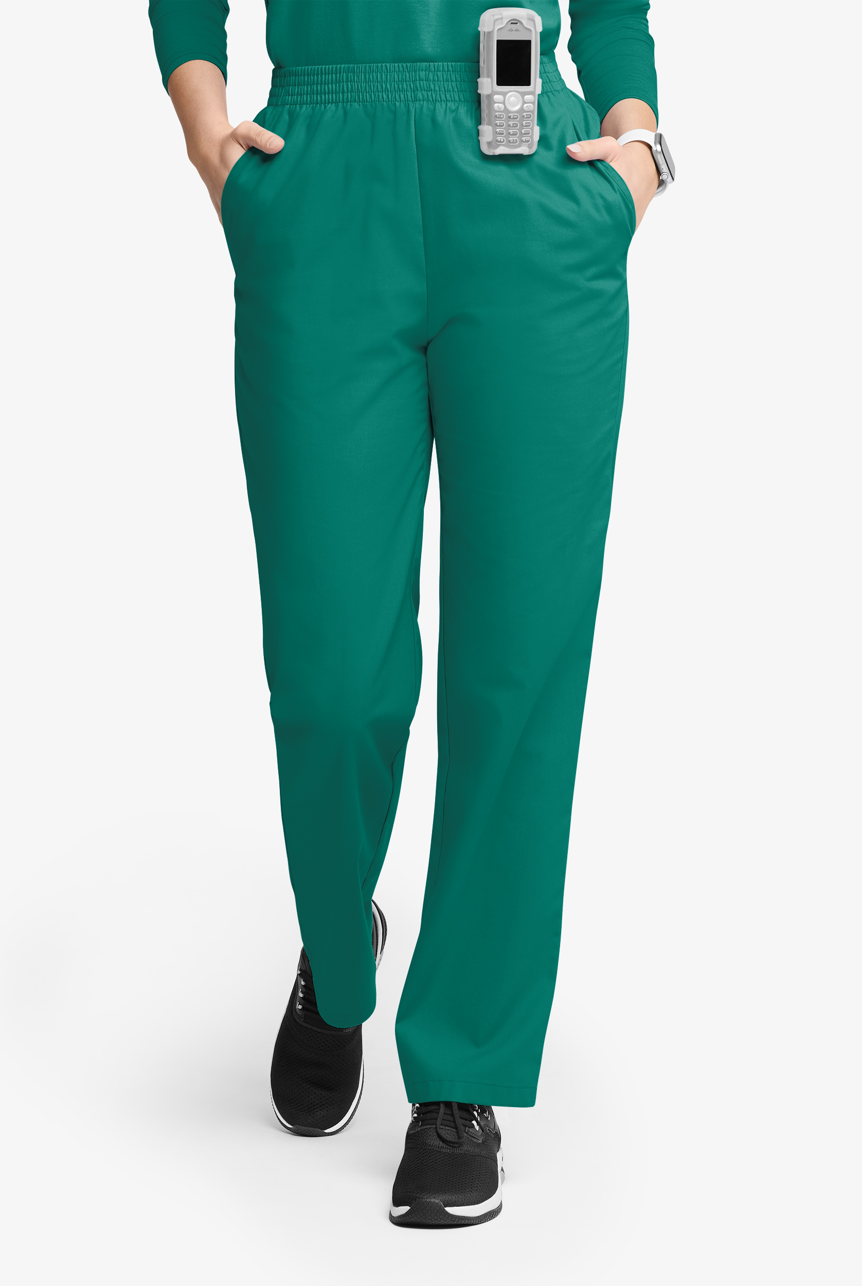 Butter-Soft Originals Women's 2-Pocket High Waisted Straight Leg Scrub Pants - Petite