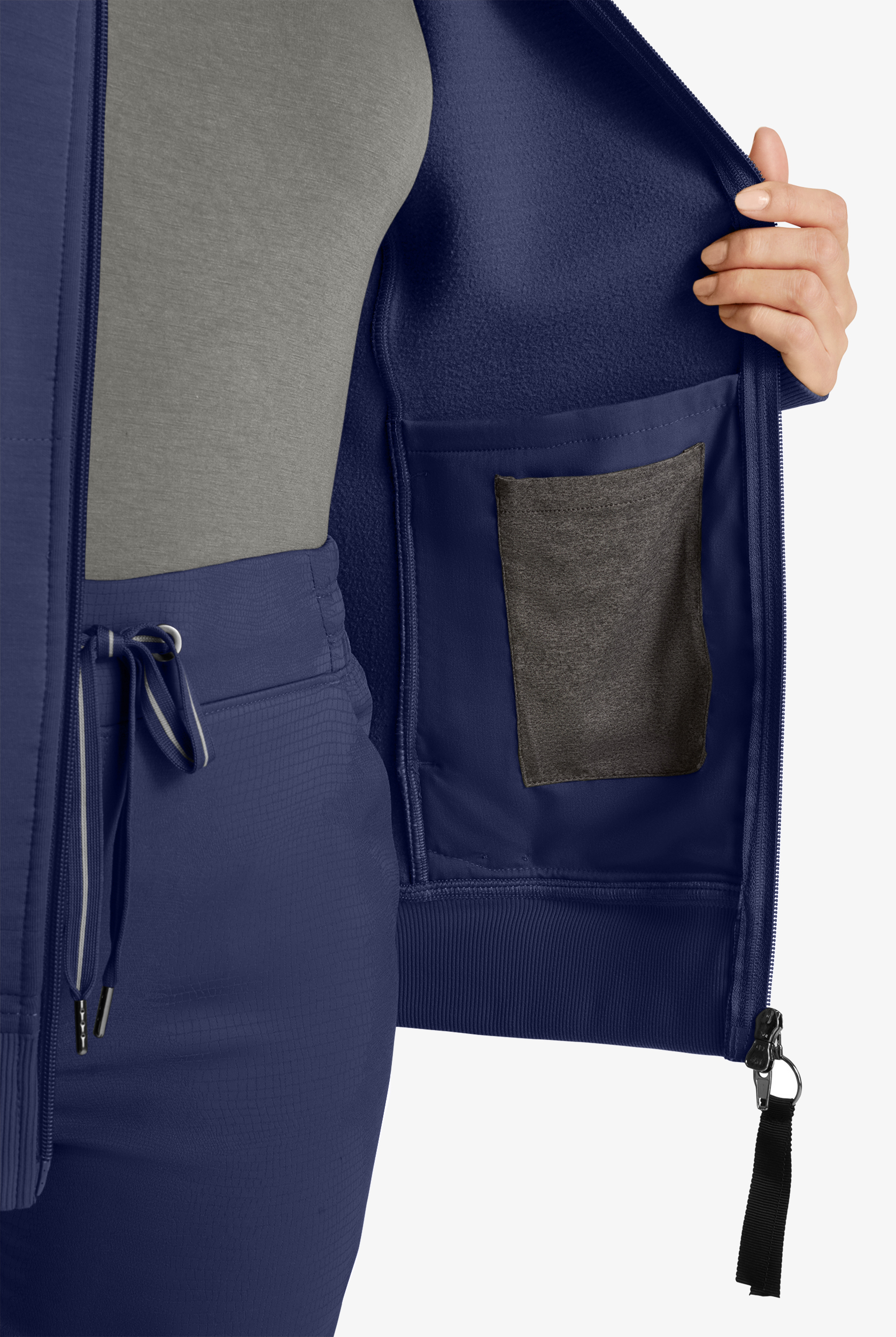 Healing Hands Purple Label Karma Women's 5-Pocket STRETCH Zip Front Scrub Jacket