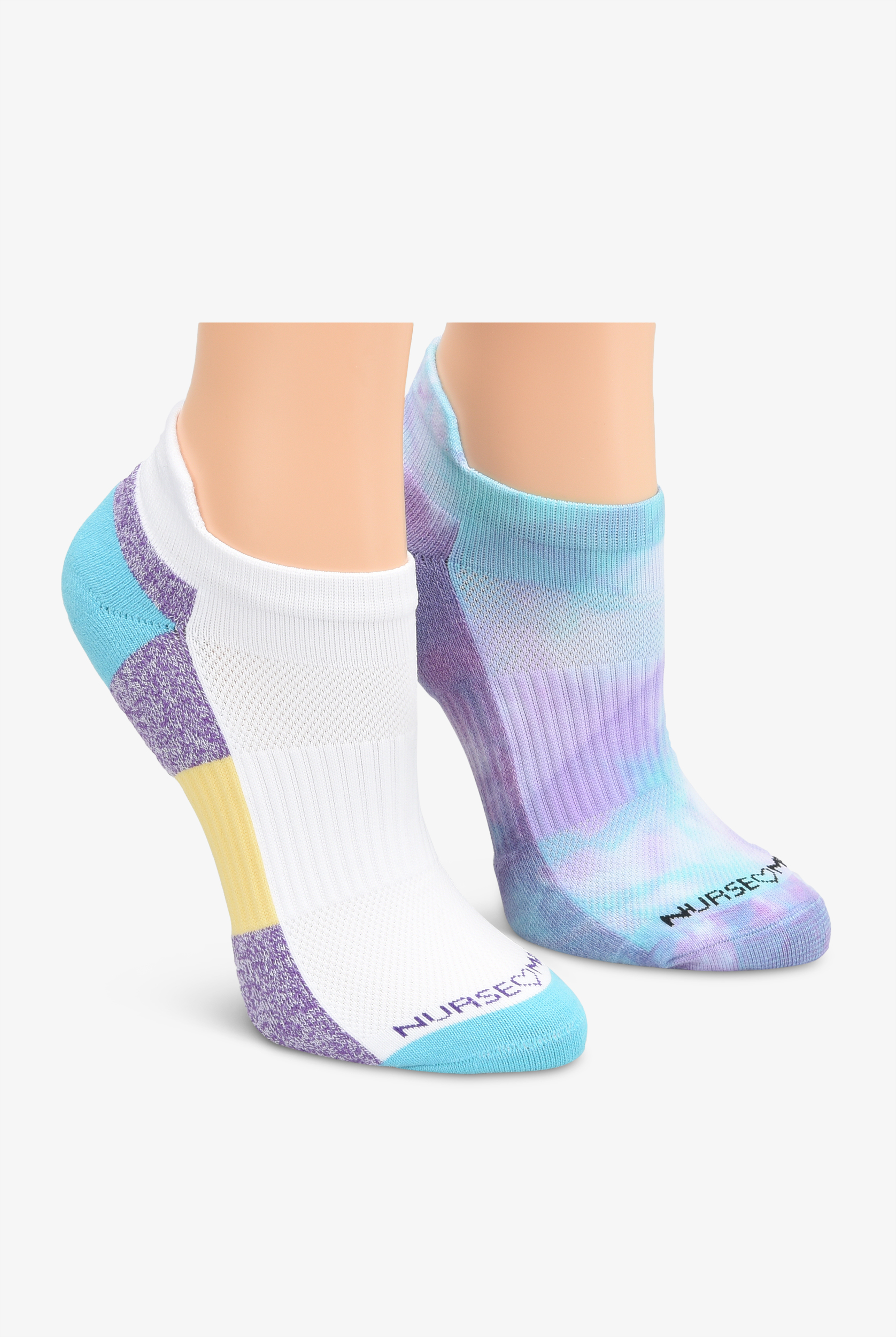 Paquete con 2 pares de calcetines al tobillo Nurse Mates Violet Mist para mujer