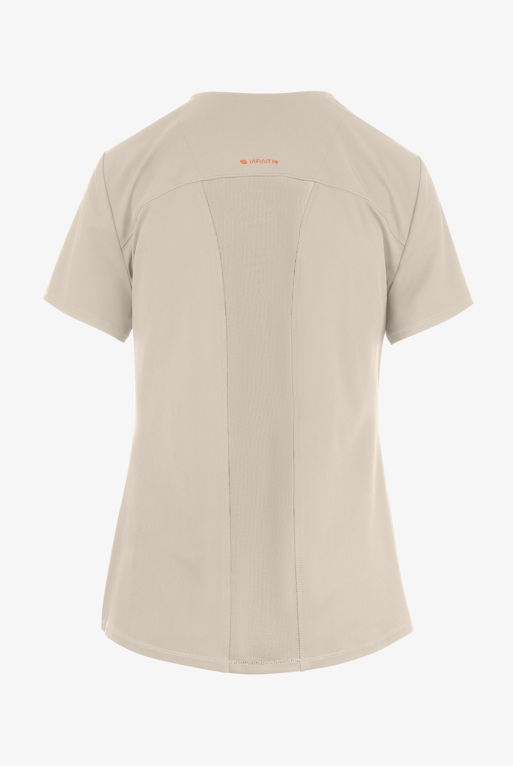 Infinity GNR8 Women's 1-Pocket STRETCH Rib-Knit Rounded V-Neck Scrub Top