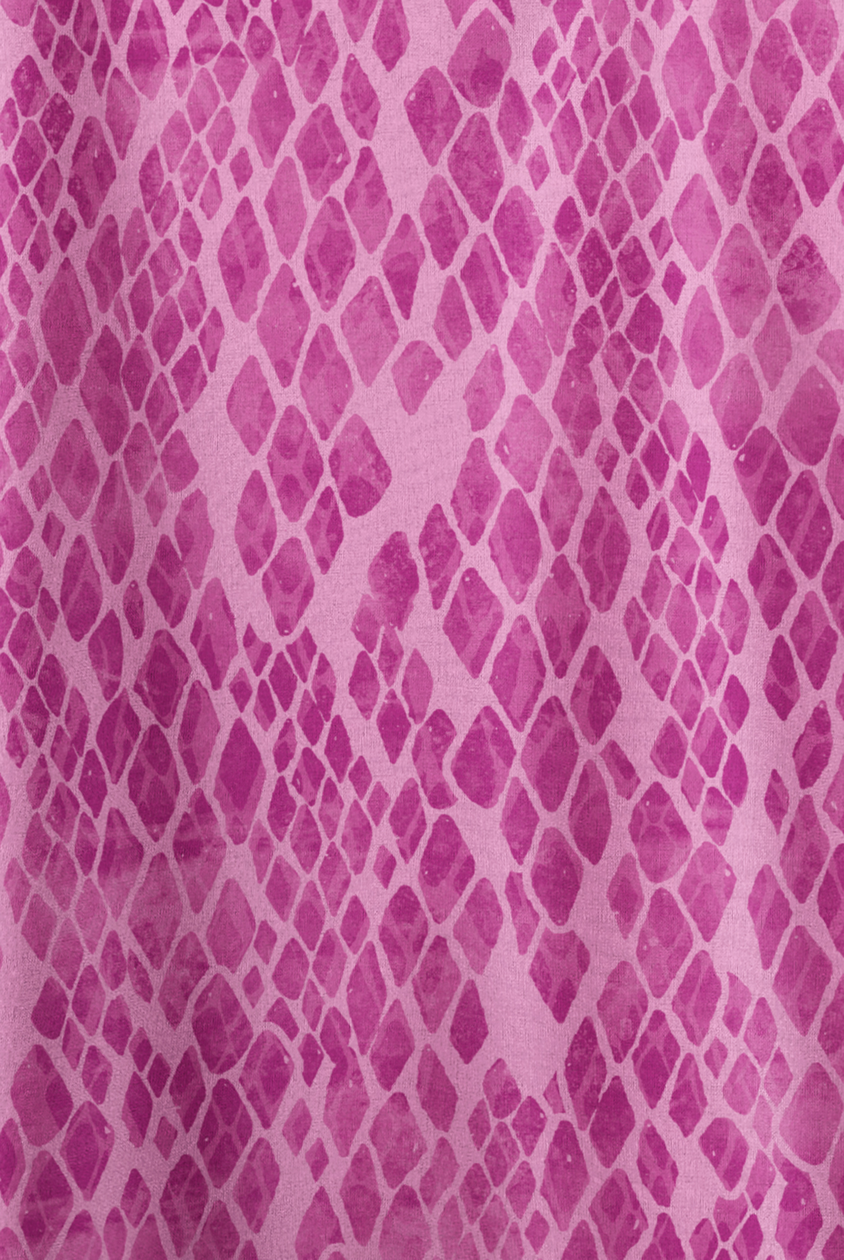 Easy STRETCH Subtle Snake Electric Fuchsia Women's Dolman Print Scrub Top