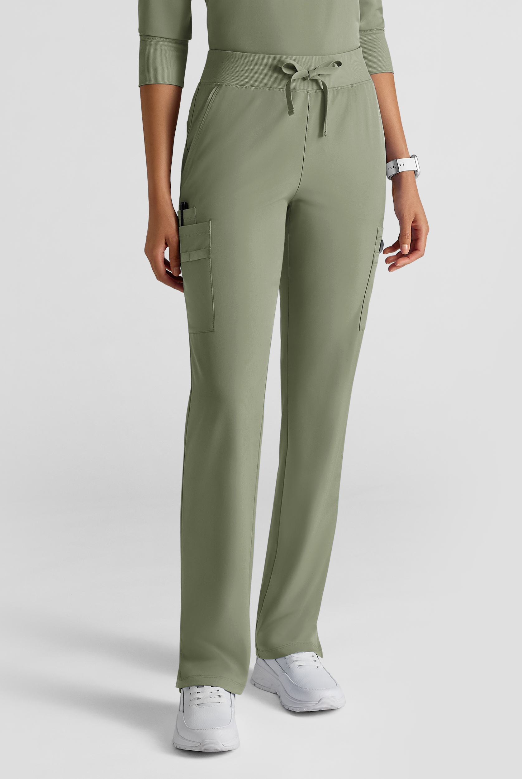 WhisperLite YARA Women's 10-Pocket STRETCH Cargo Straight Leg Scrub Pants