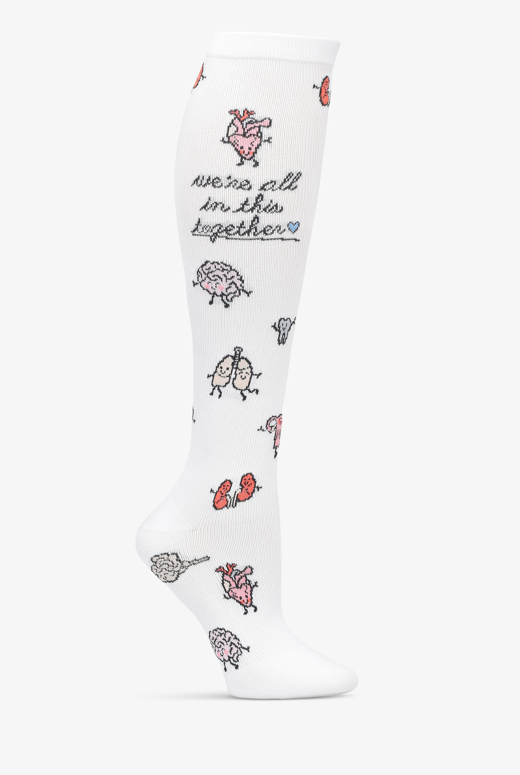 Nurse Mates Organ Party Women's 12-14 mmHg Light Compression Socks