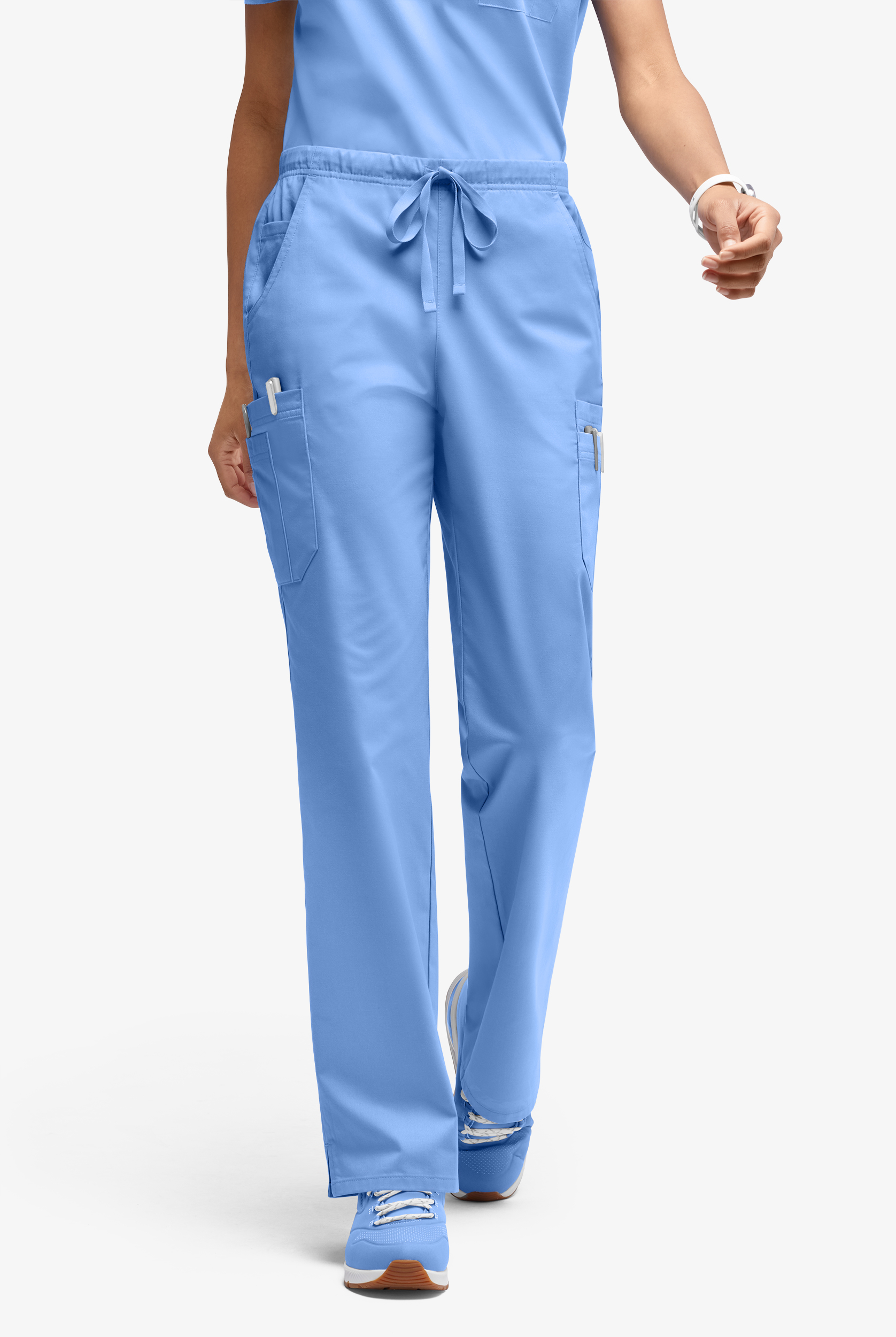 Butter-Soft STRETCH Women&rsquo;s 10-Pocket Mid Rise Straight Leg Scrub Pant