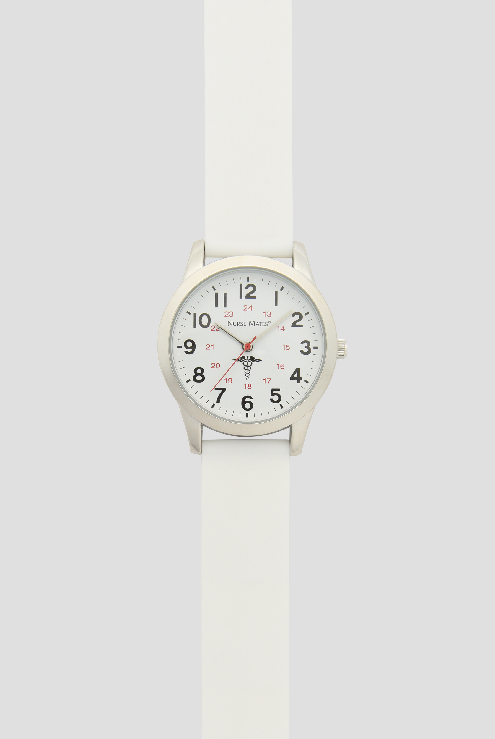Reloj m&eacute;dico Nurse Mates White Sweep con correa de silicona