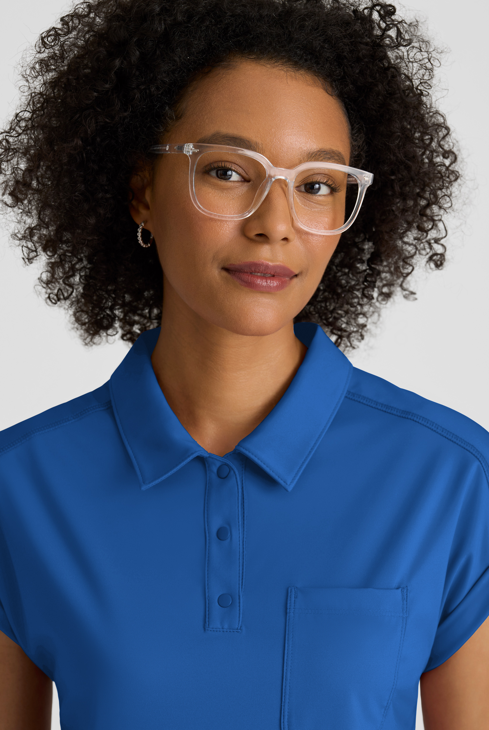 Grey's Anatomy by Barco Knit STRETCH Renew Women's 1-Pocket Dolman Sleeve Polo Scrub Top