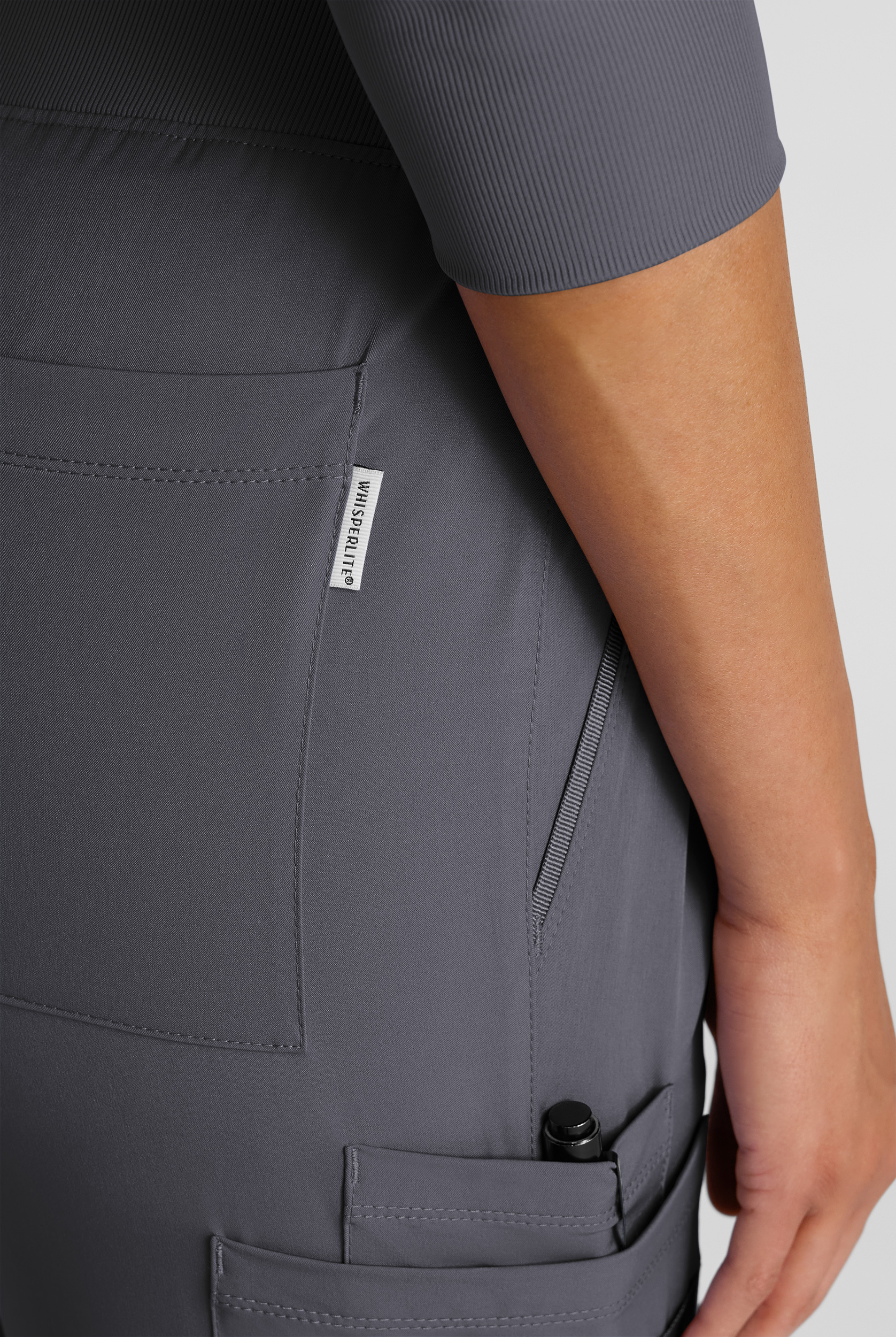 WhisperLite YARA Women's 10-Pocket STRETCH Cargo Straight Leg Scrub Pants - Petite