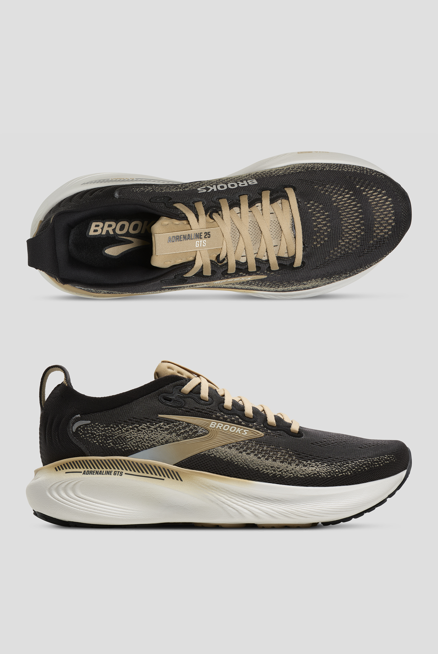 Zapatillas deportivas Brooks Adrenaline GTS 25 Phantom/Starfish/Coconut con cordones para hombre