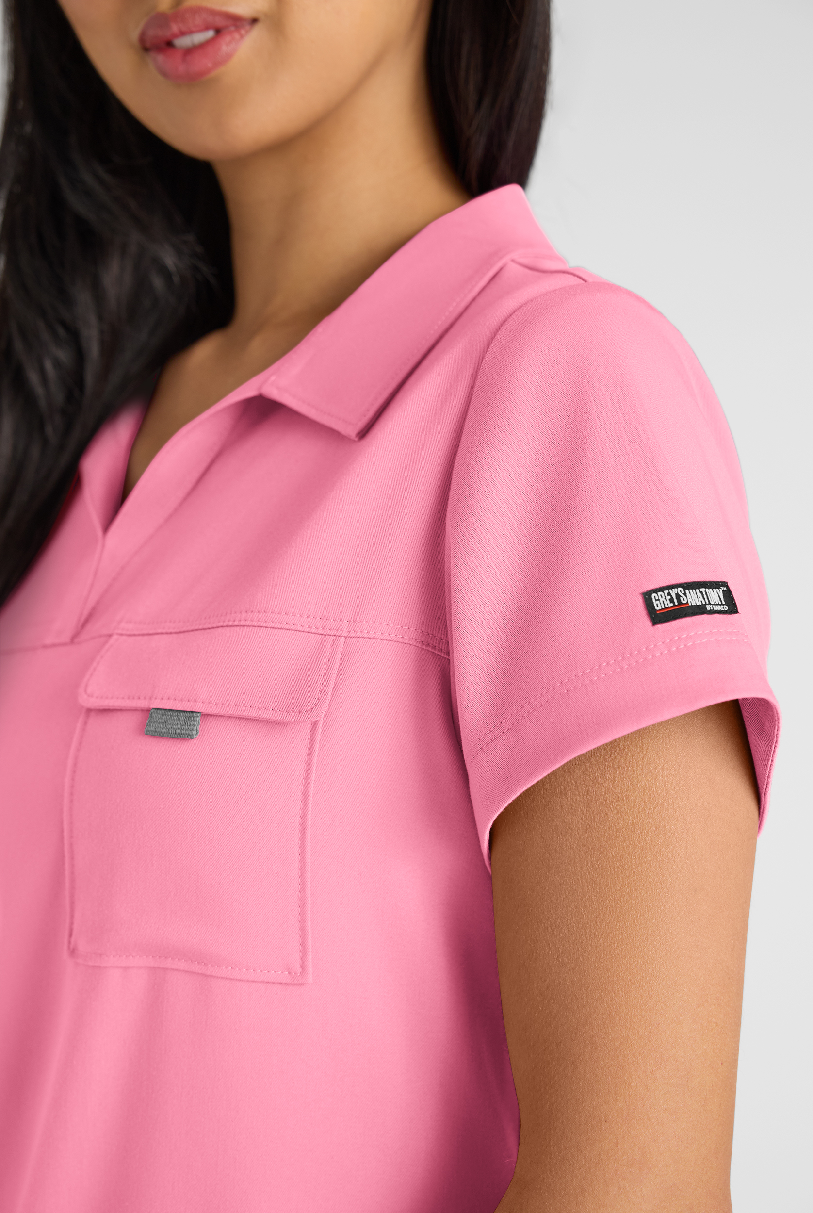 Grey's Anatomy by Barco Emerge Emery Women's 3-Pocket STRETCH Collar V-Neck Scrub Top