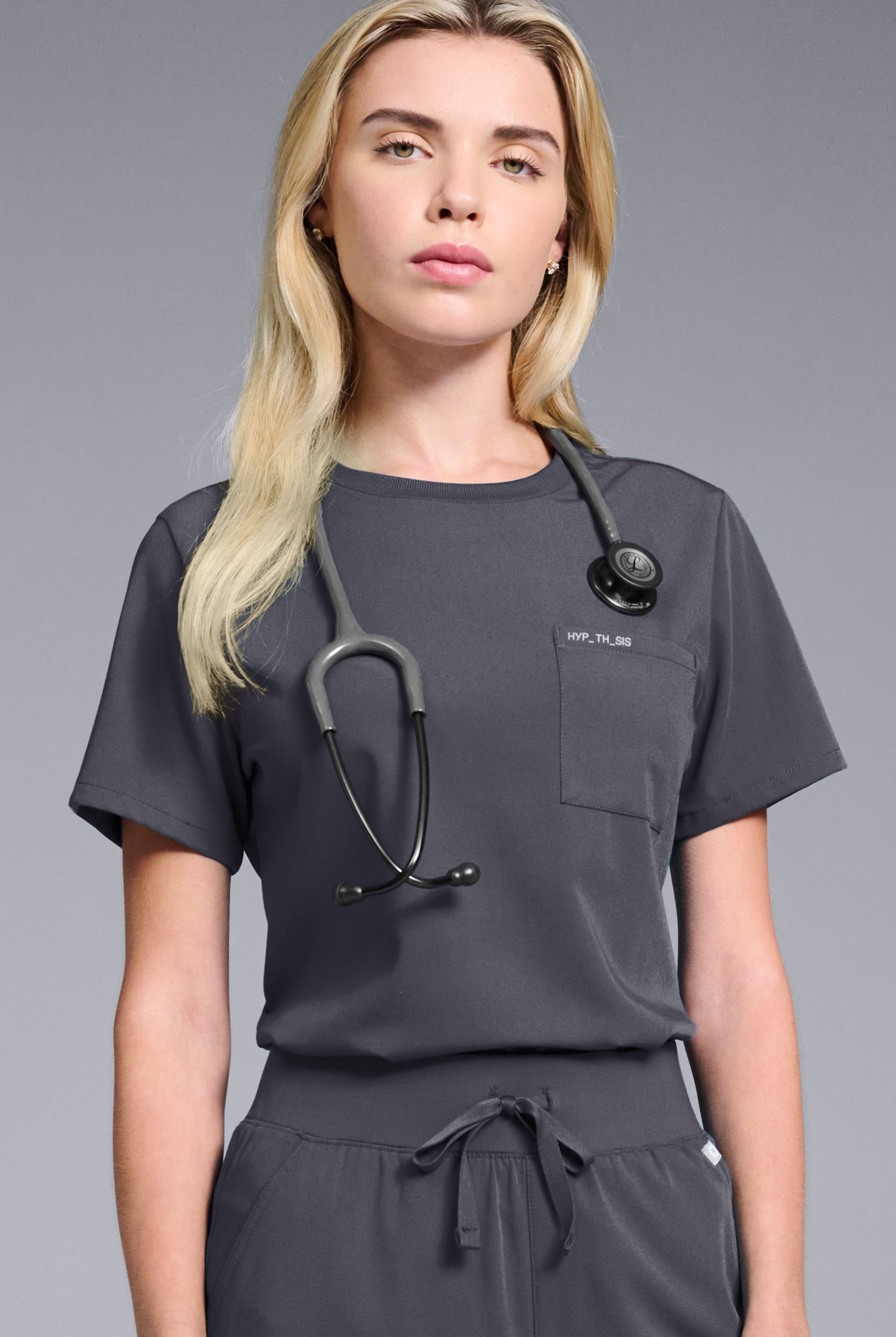 Hypothesis Women's Base Crew-Neck Tuck-In Scrub Top