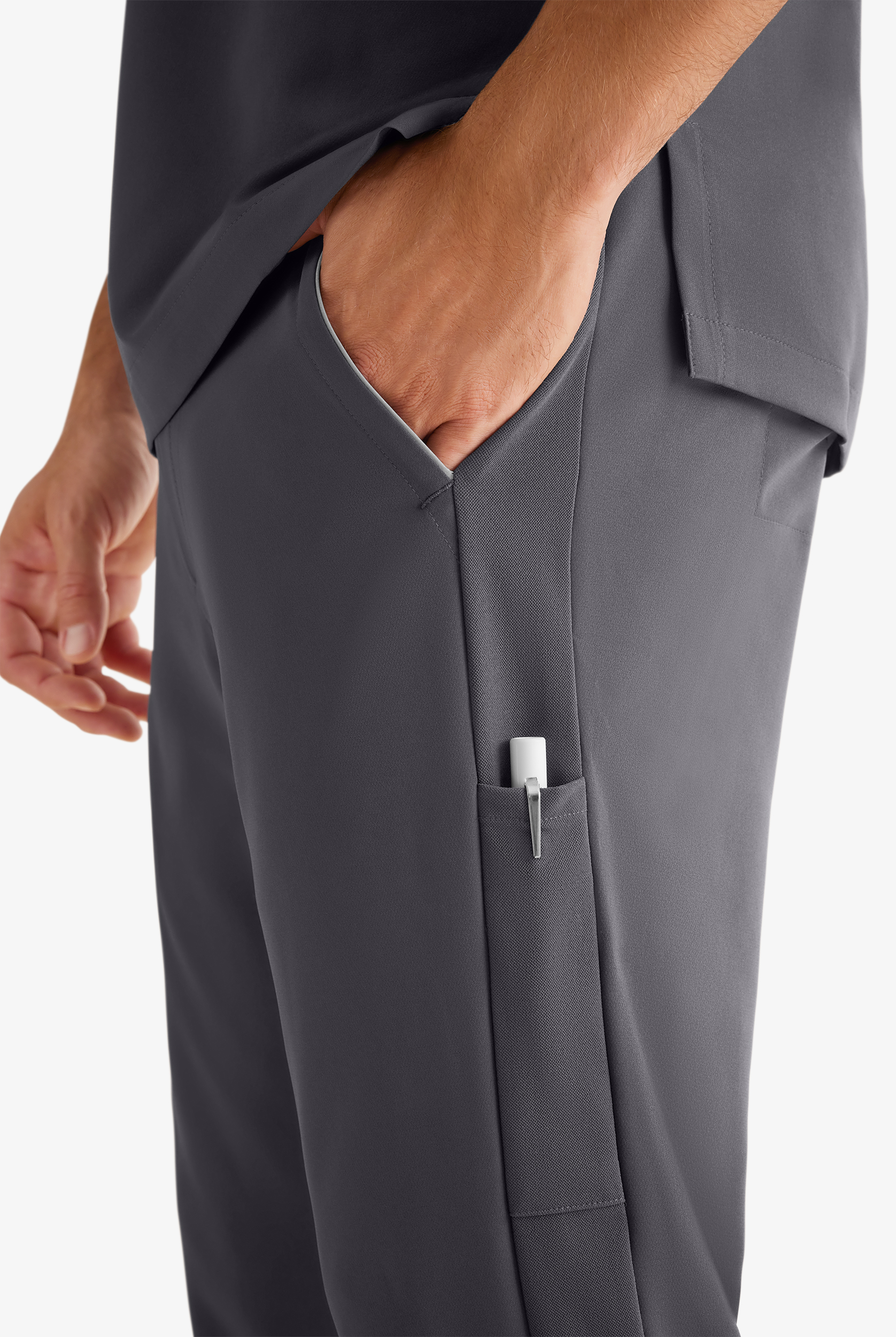 360 by Healing Hands Nash Men's 5-Pocket STRETCH Tapered Leg Drawstring Scrub Pants