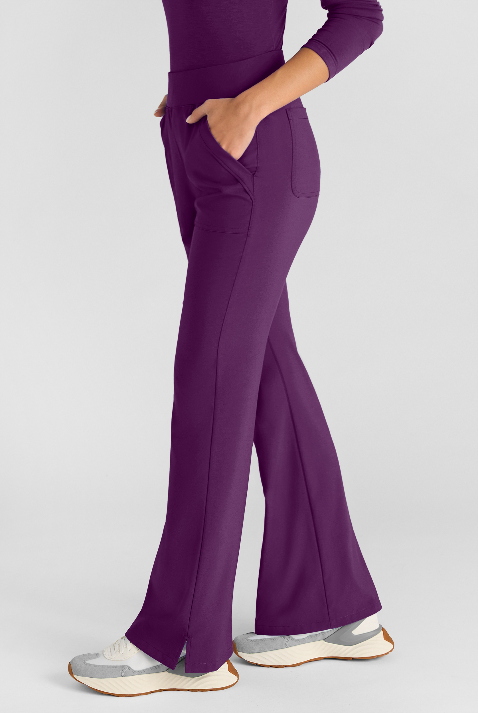 Easy STRETCH Sydney Women's Flare Leg Scrub Pants &ndash; 2-Piece Jumpsuit Bottom