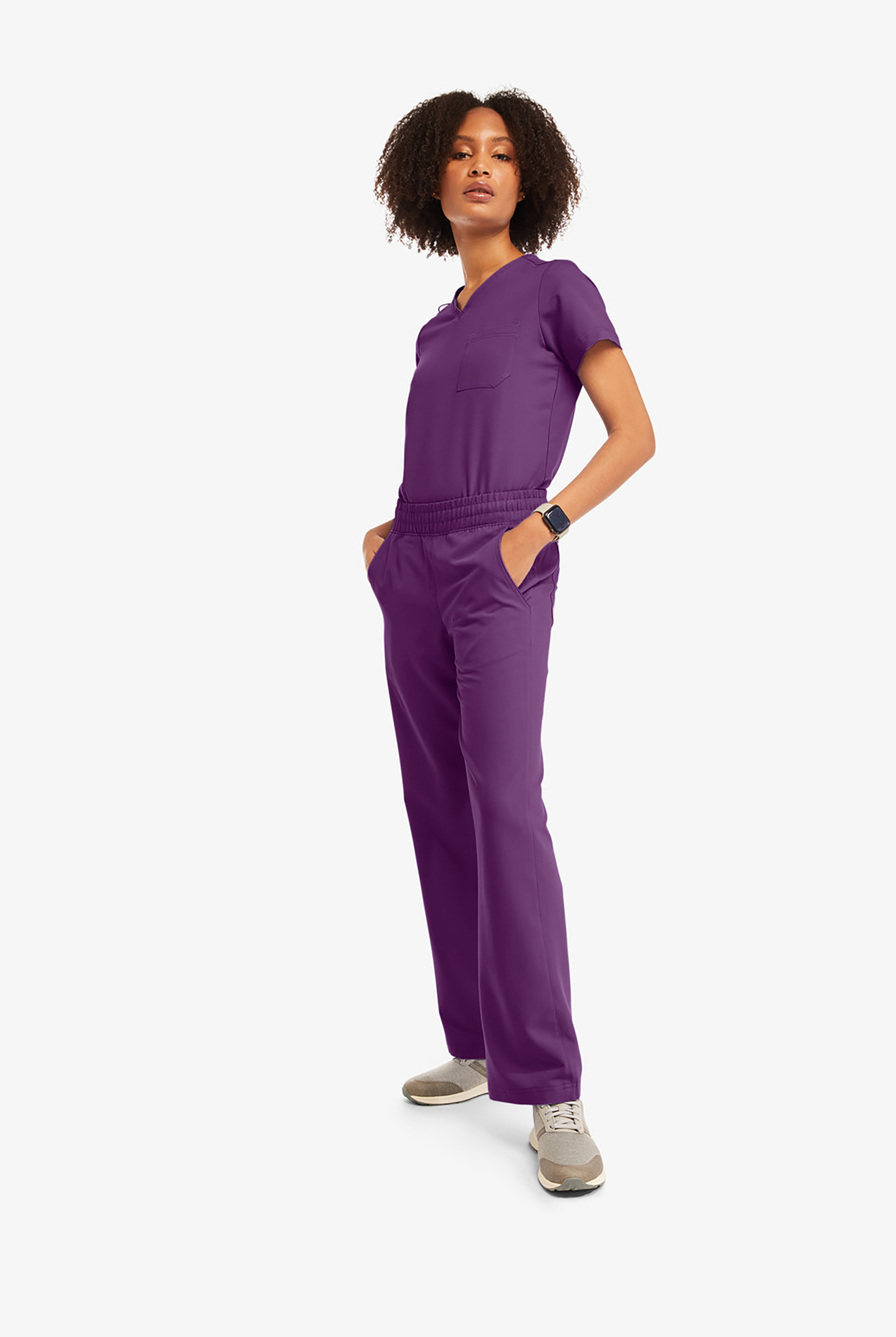 Keswi&nbsp;Women's 6-Pocket Wide Leg Scrub Pants