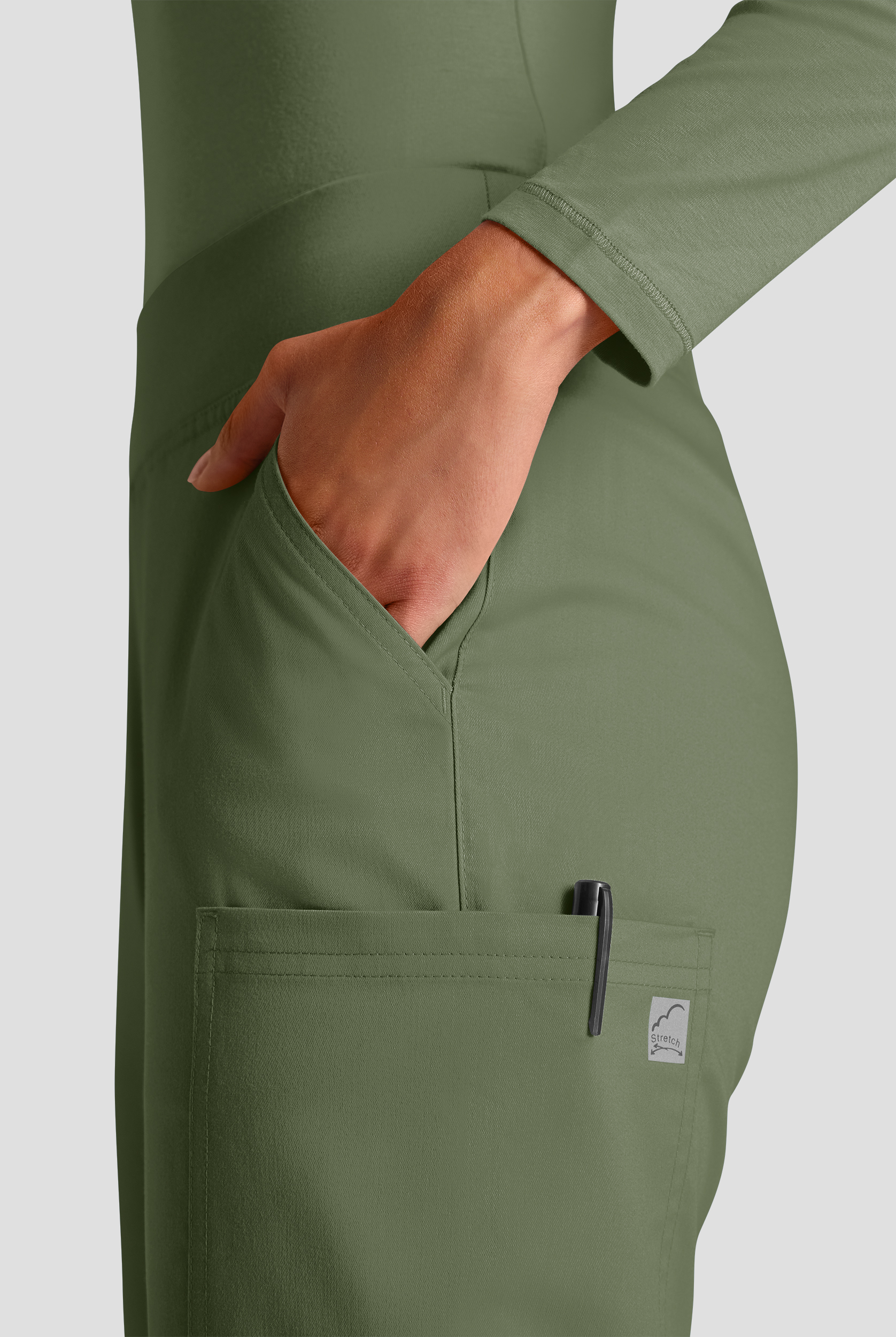 Butter-Soft STRETCH FLXTEK+ Women's 4-Pocket Knit Waistband Yoga Scrub Pants