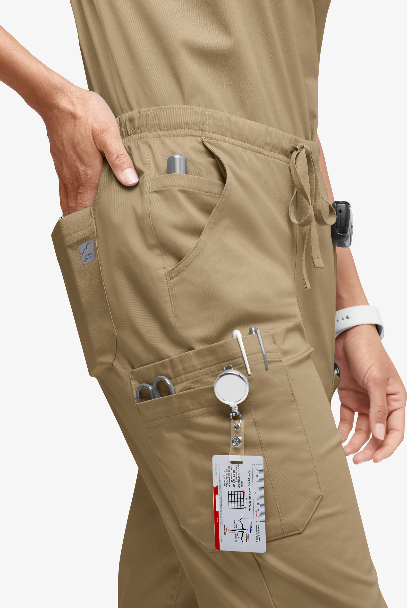 Butter-Soft STRETCH Women&rsquo;s 10-Pocket Mid Rise Straight Leg Scrub Pant