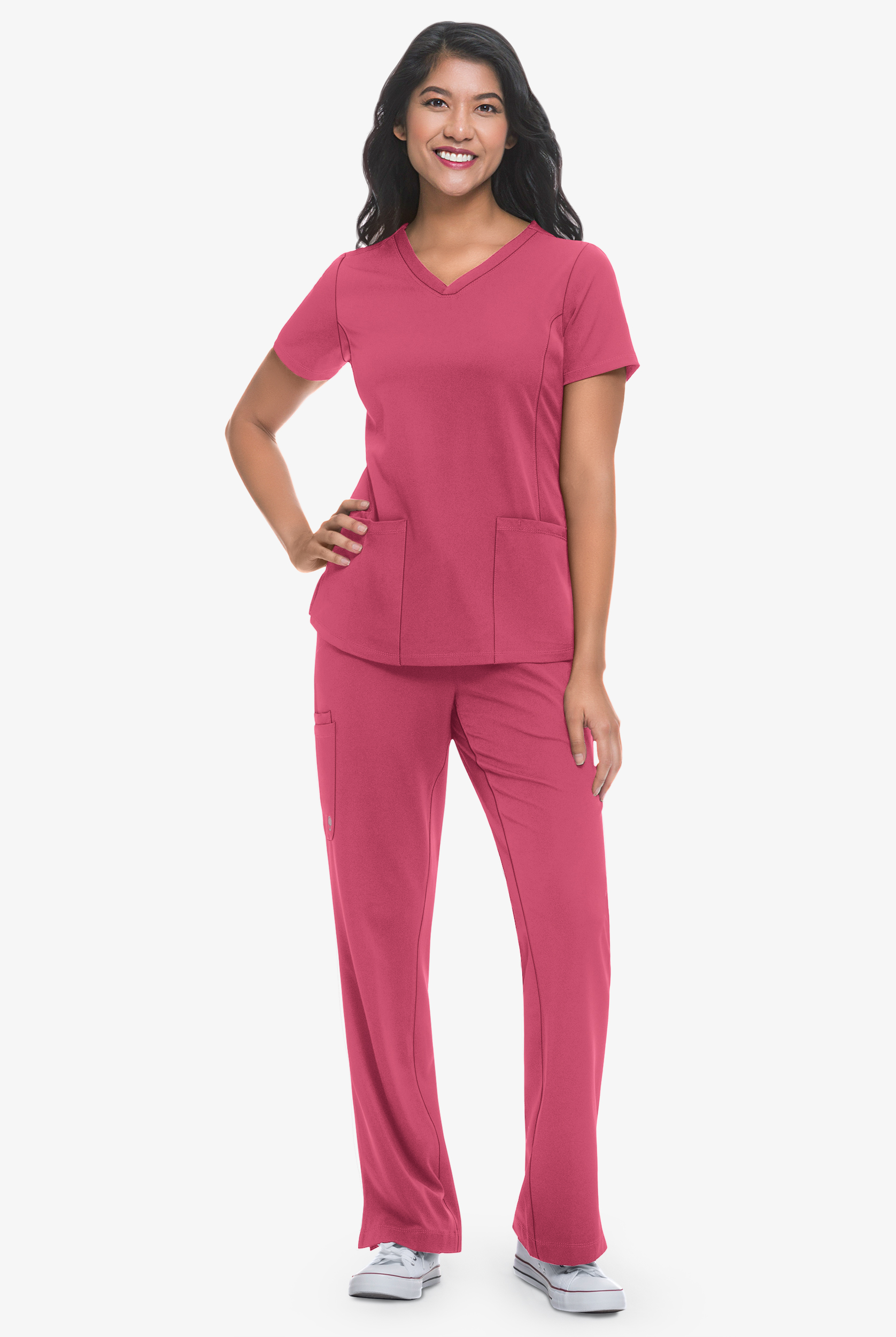 HH Works by Healing Hands Monica Women's 4-Pocket STRETCH V-Neck Scrub Top