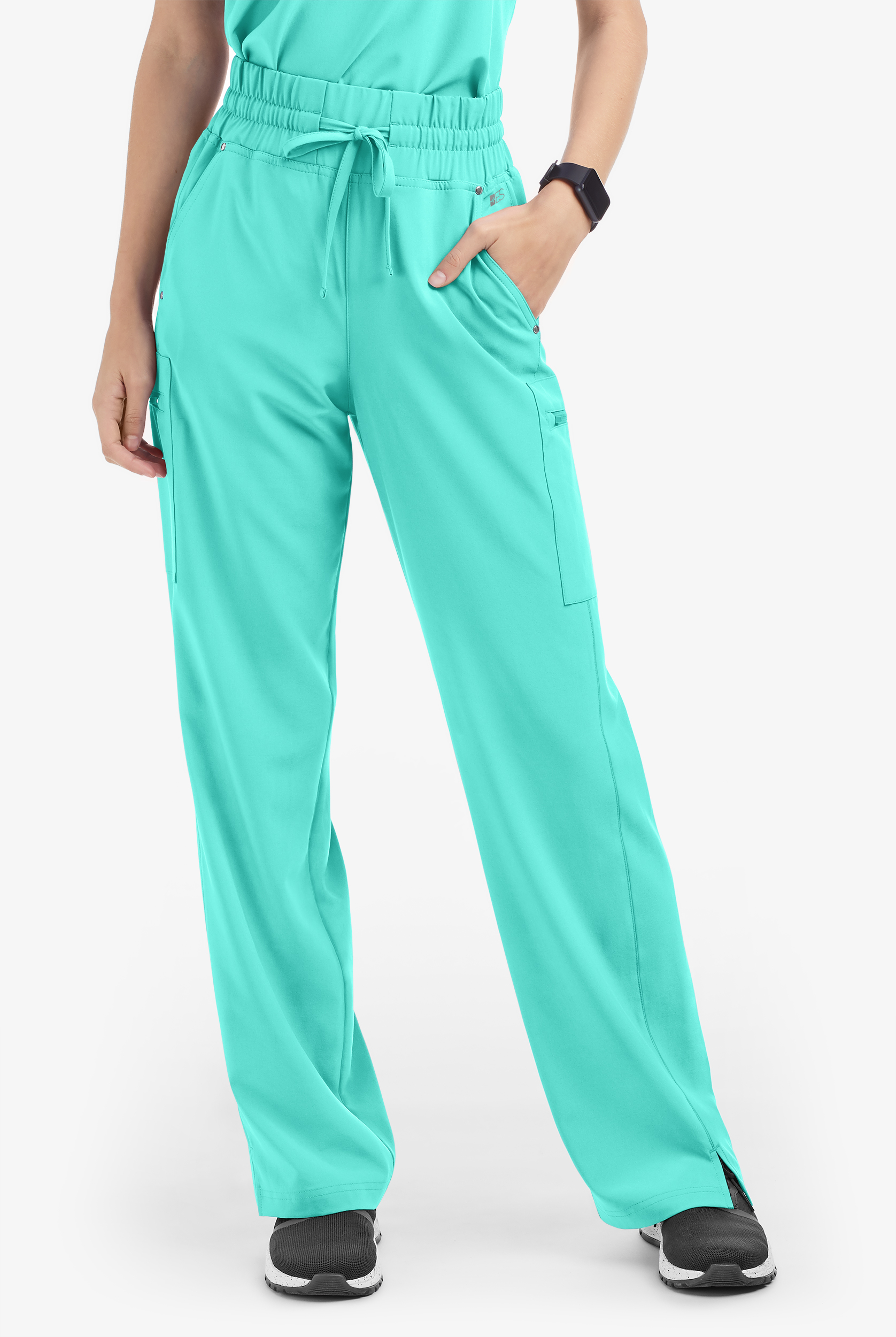Easy STRETCH Ellie Women's 5-Pocket High Waisted Wide Leg Scrub Pants