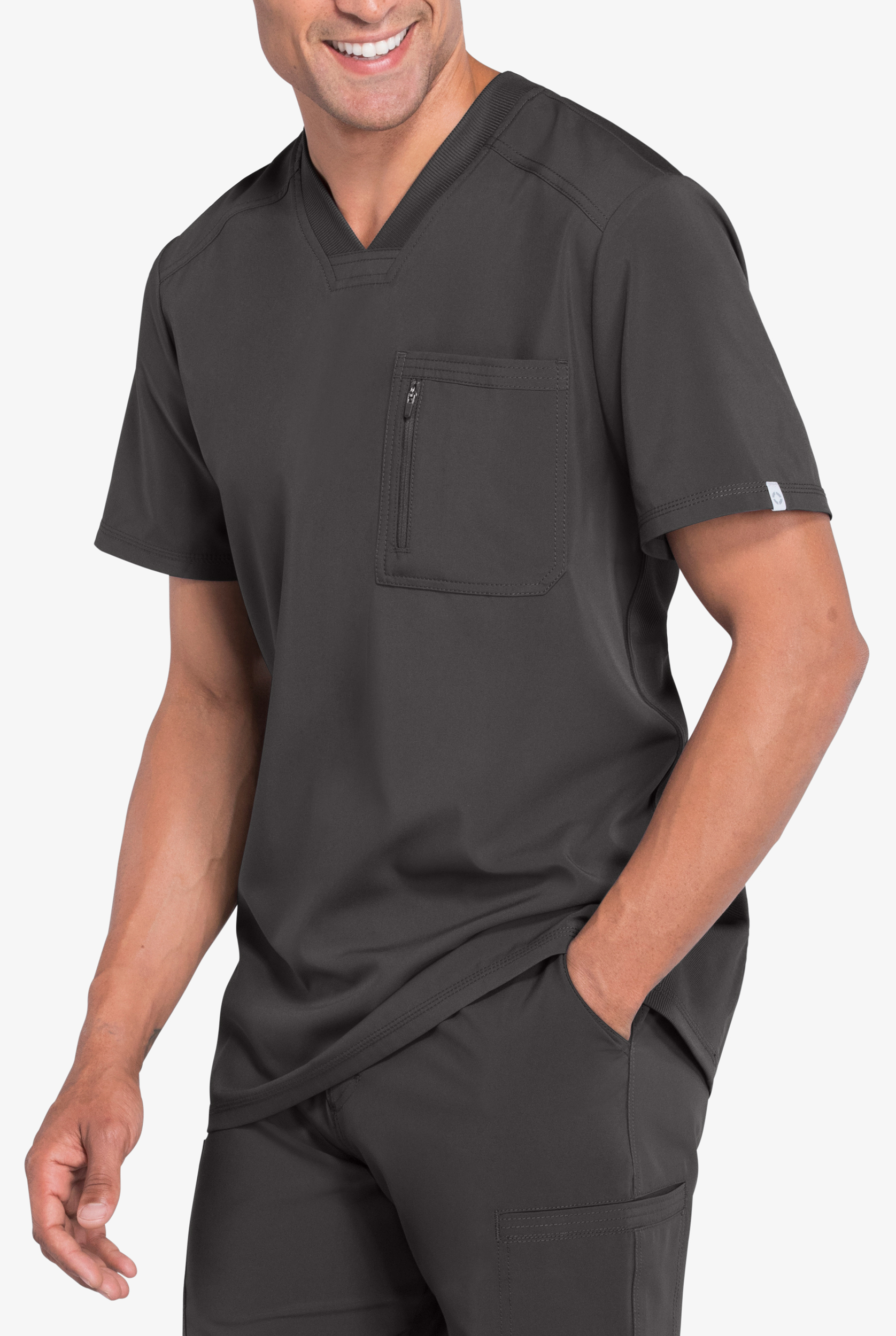 Infinity Men's 2-Pocket STRETCH V-Neck Scrub Top