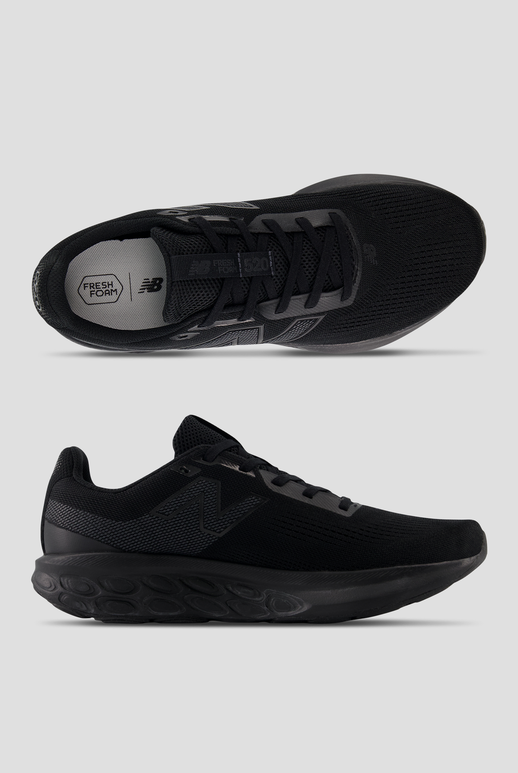 Zapatillas deportivas New Balance 520v9 Black / Black / Phantom con cordones para hombre