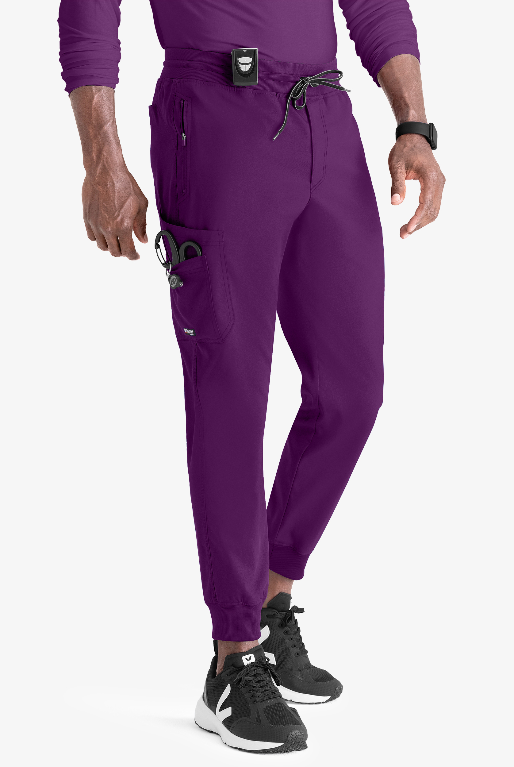 Grey's Anatomy by Barco Spandex STRETCH Murphy Men's 5-Pocket Cargo Jogger Scrub Pants