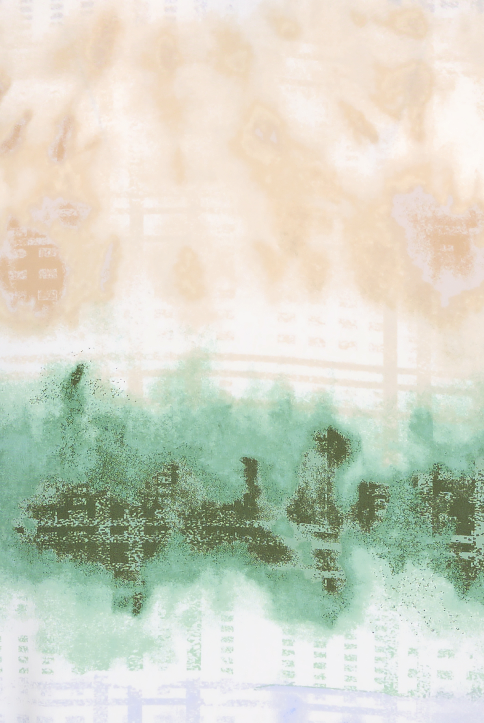 Dickies Fading Stripes Women's 2-Pocket STRETCH V-Neck Print Scrub Top