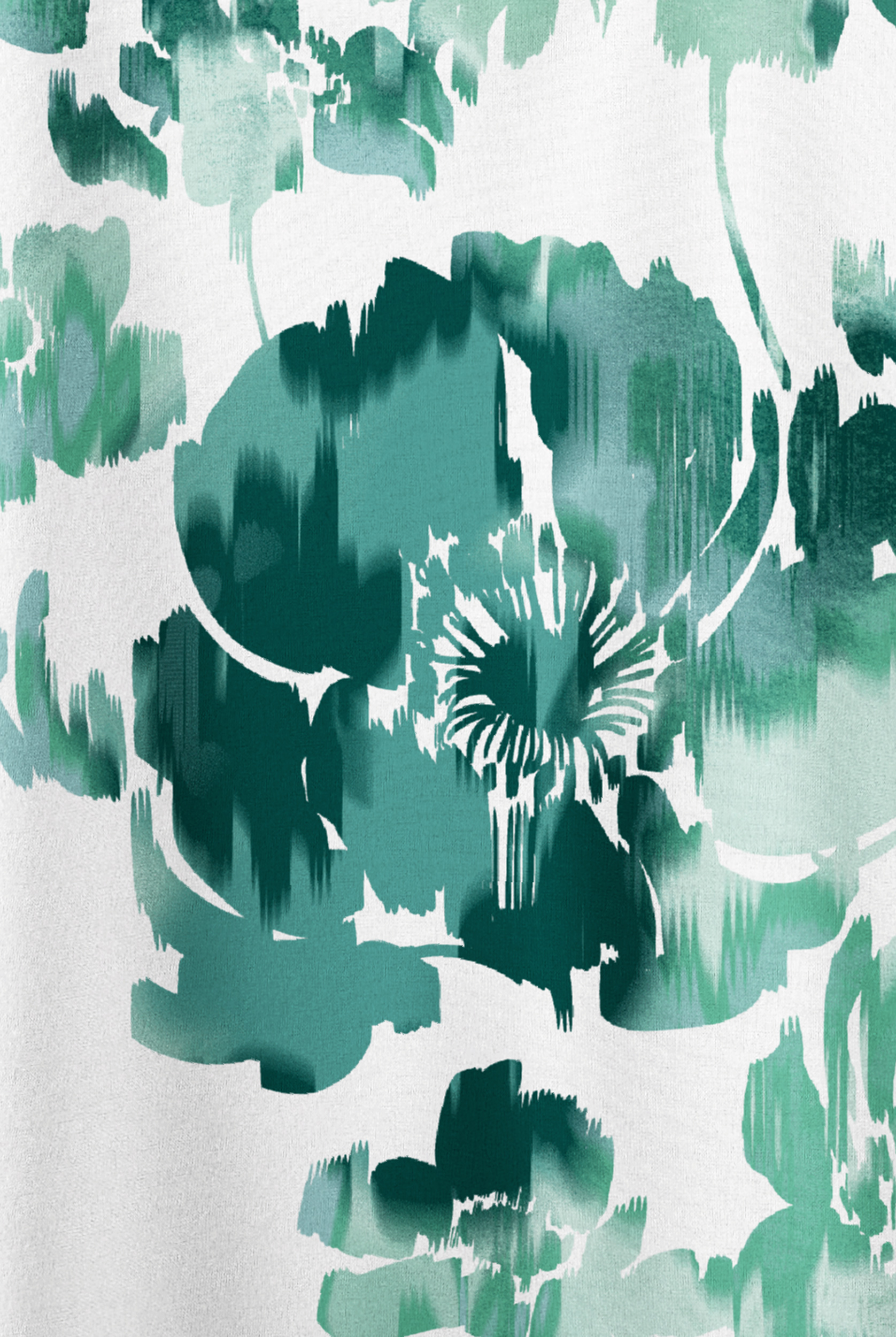 Butter-Soft STRETCH Napoli Garden White Women's Dolman Print Scrub Top