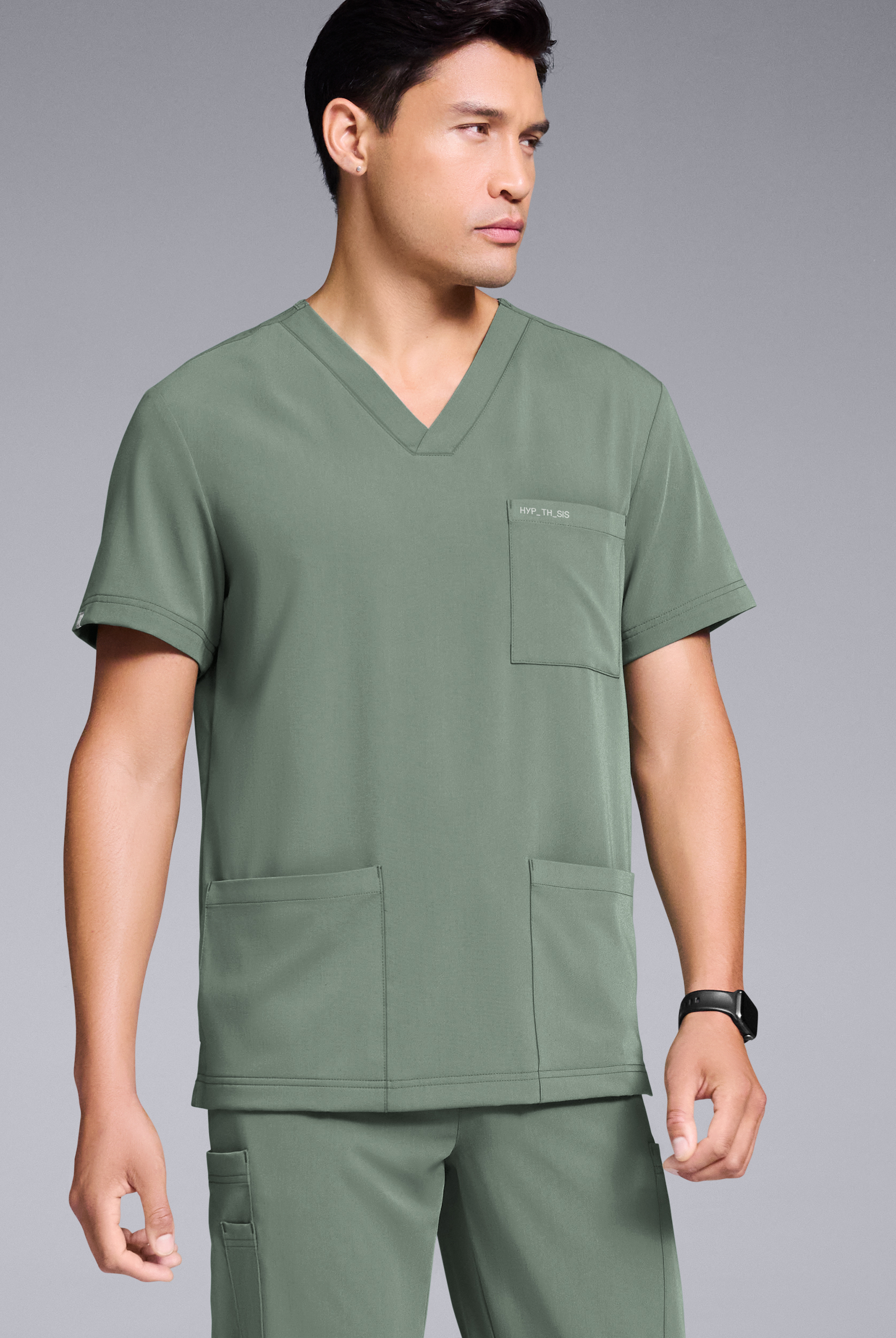 Hypothesis S-R Shift Ready Men's 4-Pocket V-Neck Scrub Top